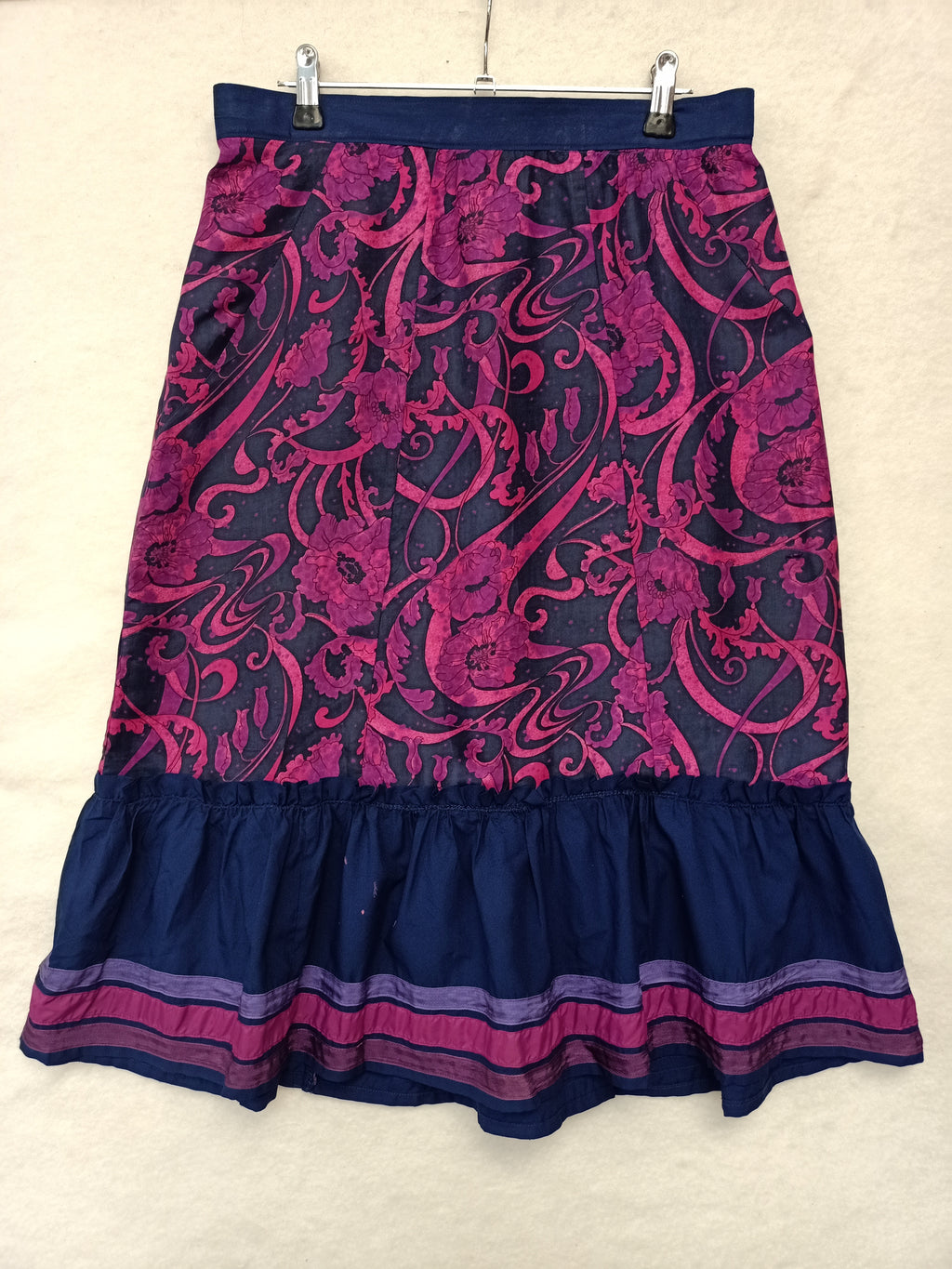 Vintage Navy and Pink Skirt