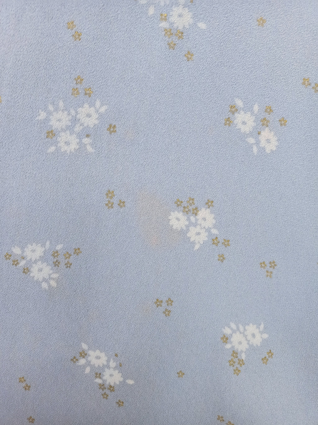 Vintage Pastel Blue Floral Dress
