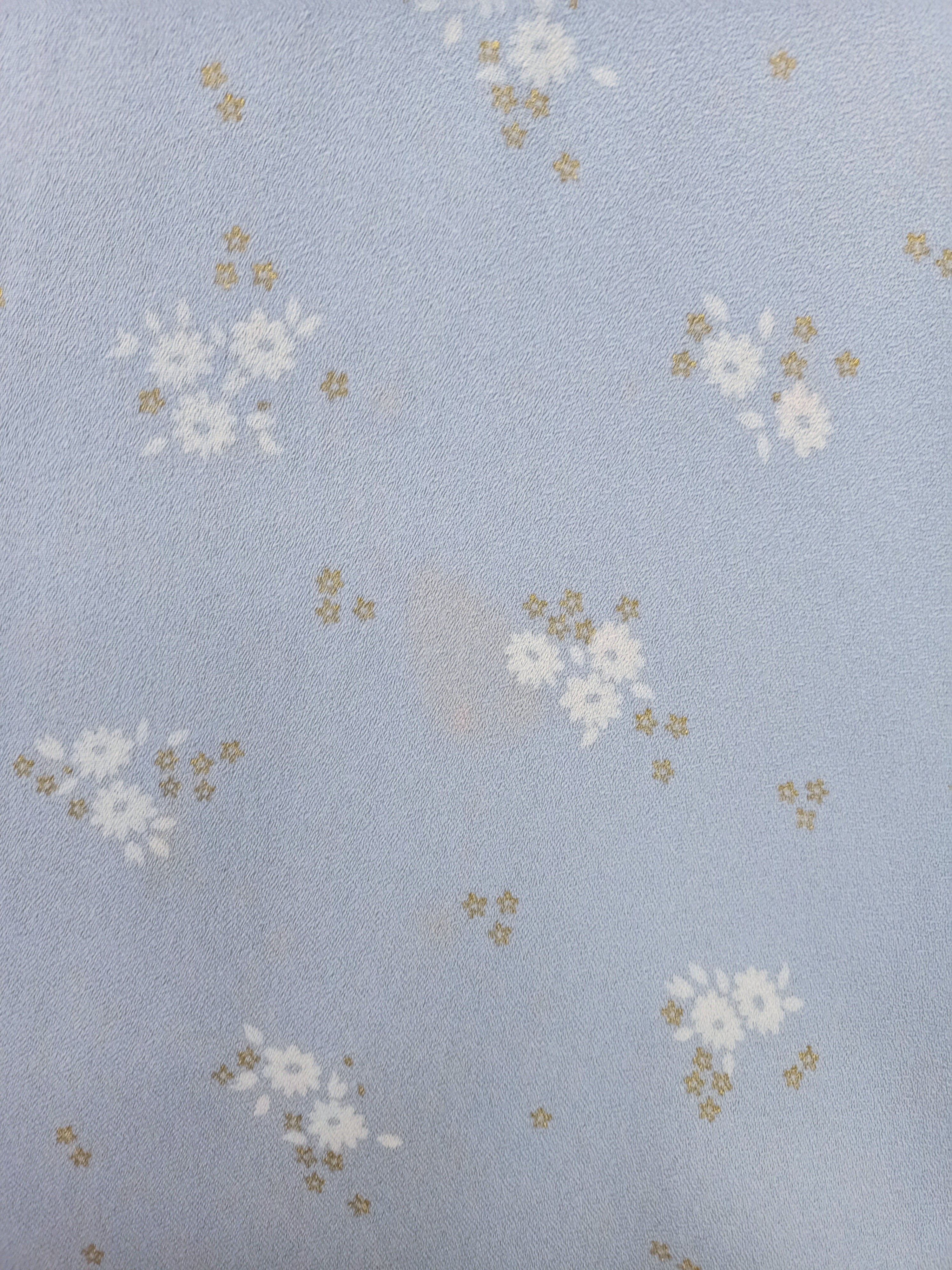 Vintage Pastel Blue Floral Dress