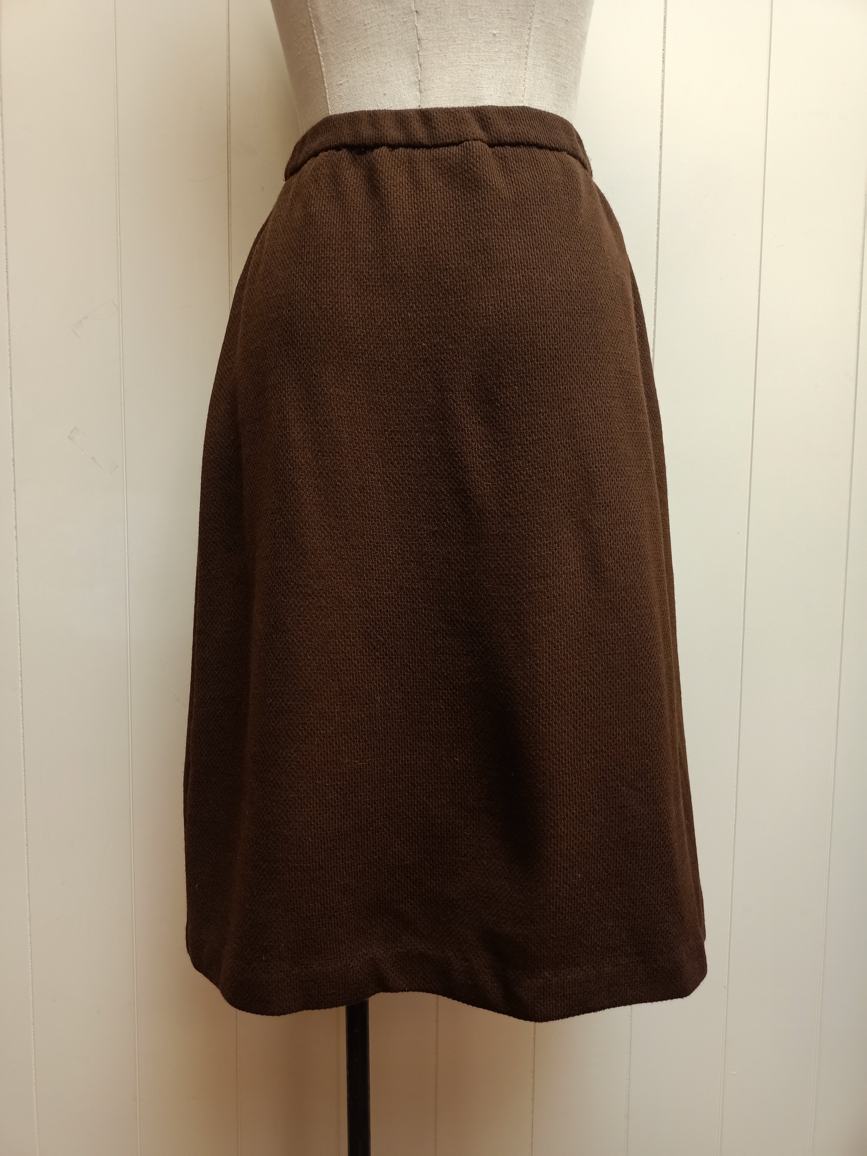 Vintage St Michael Brown Knit Skirt