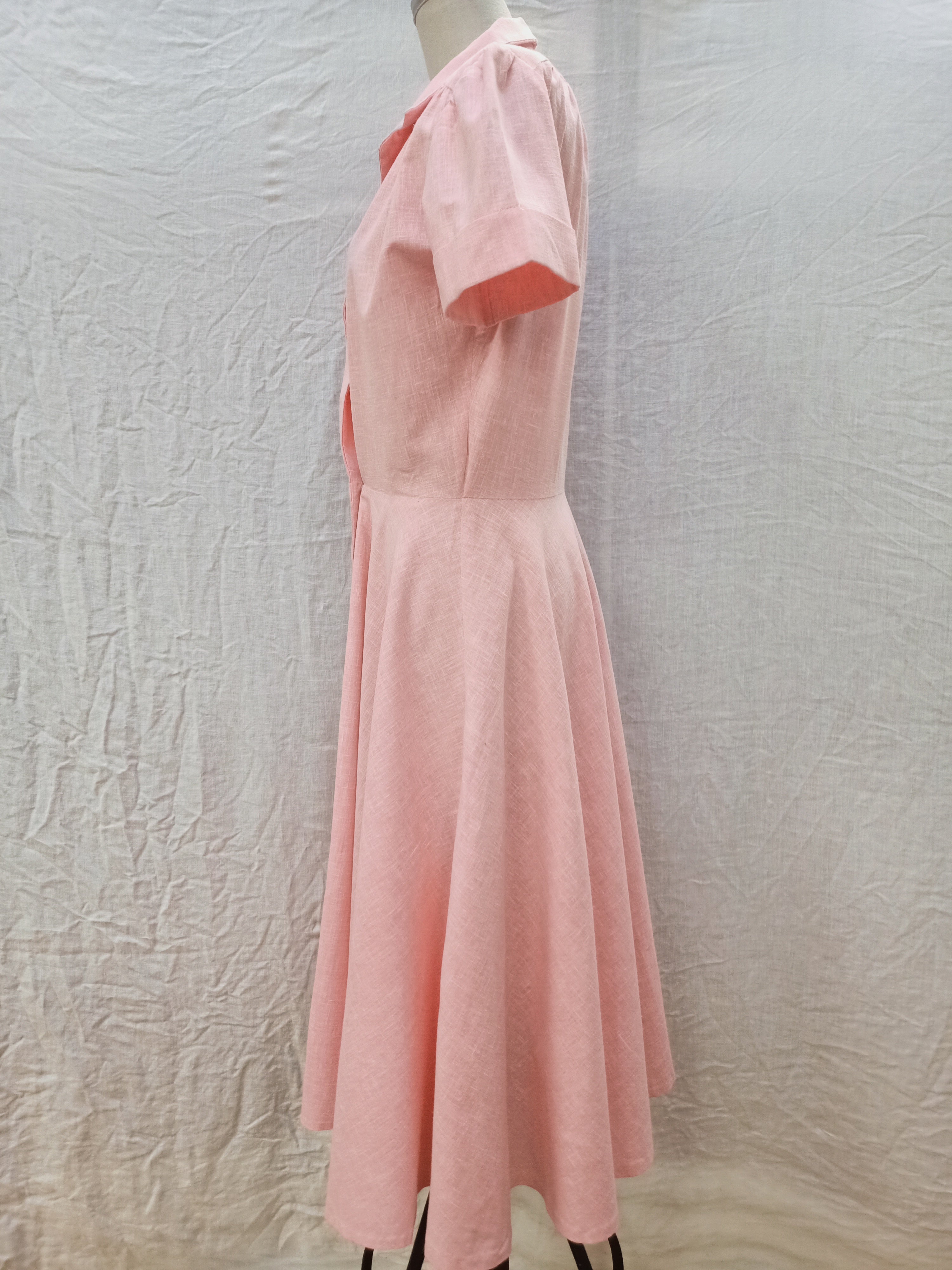 Vintage Pink Crosshatch Dress