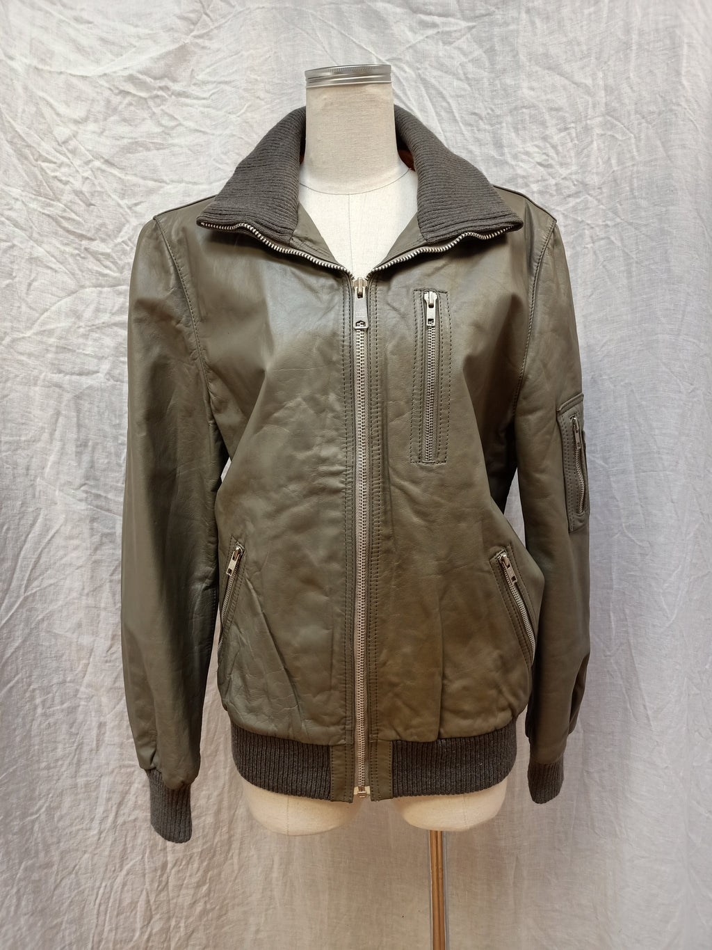 Leather Bomber Jacket