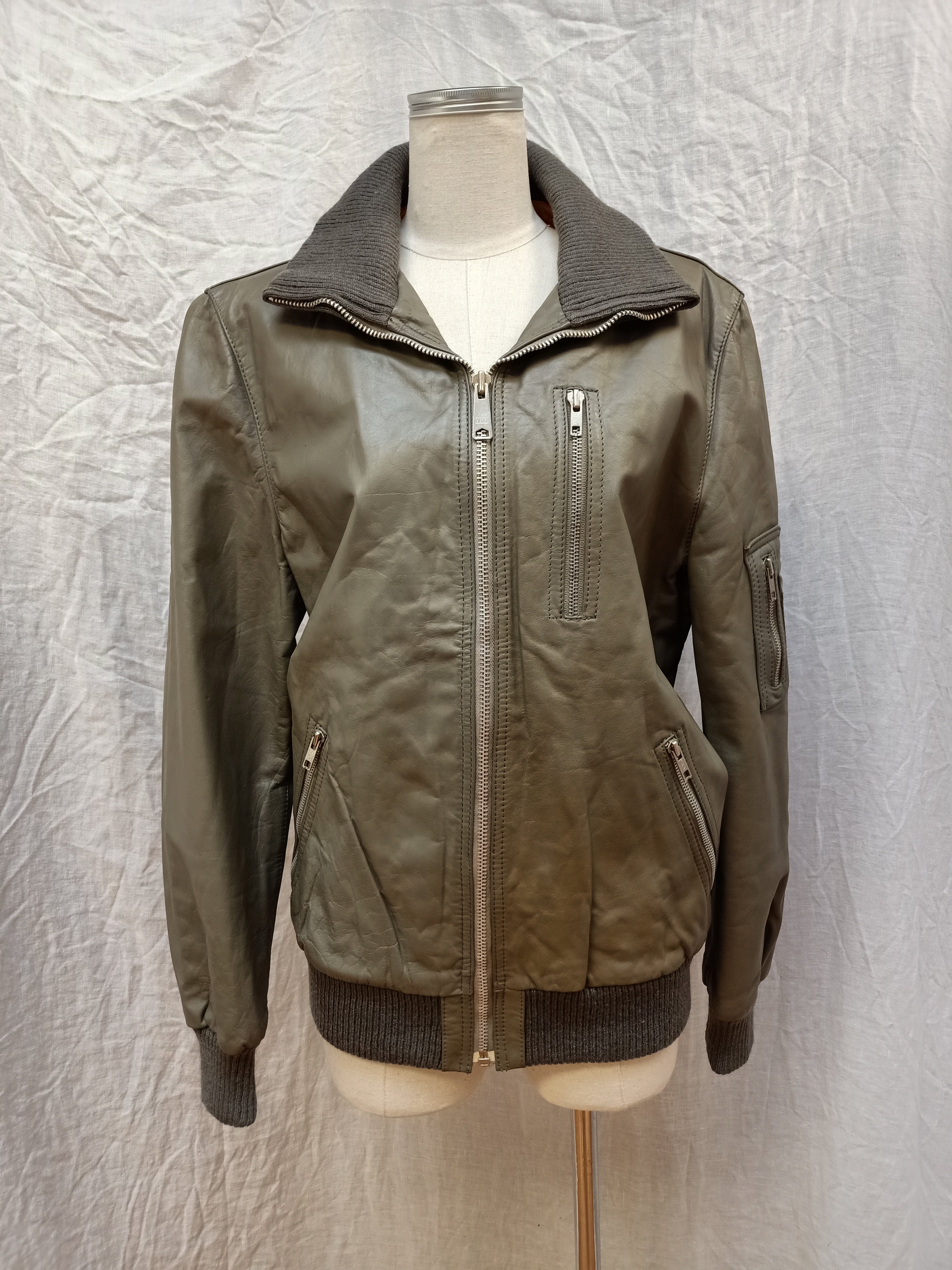 Leather Bomber Jacket