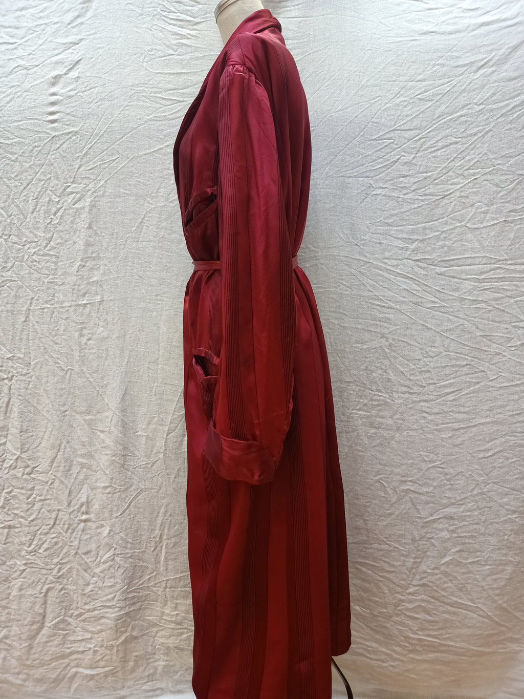 Vintage Striped Satin Robe