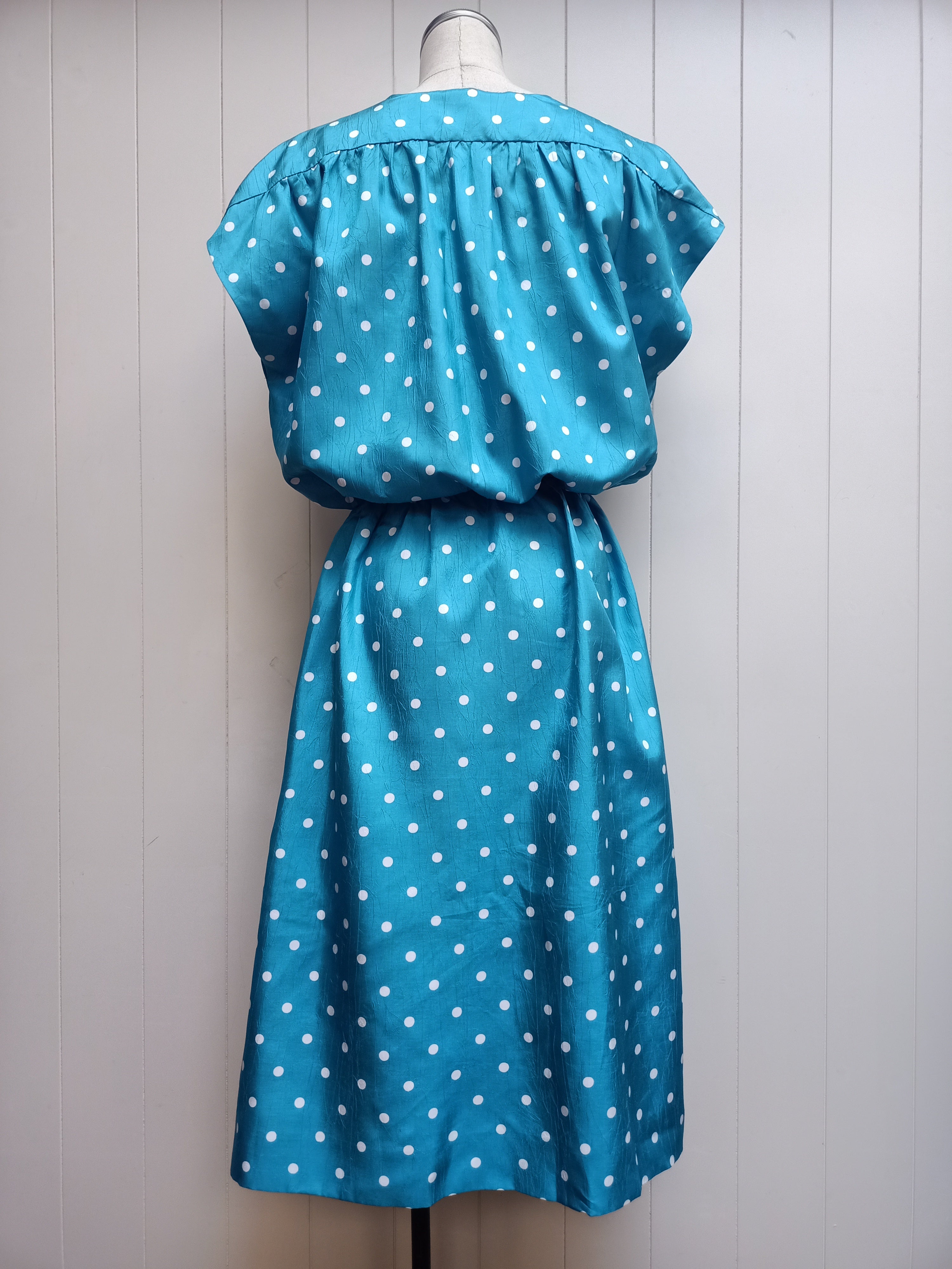 Vintage Blue Polka Dot Dress
