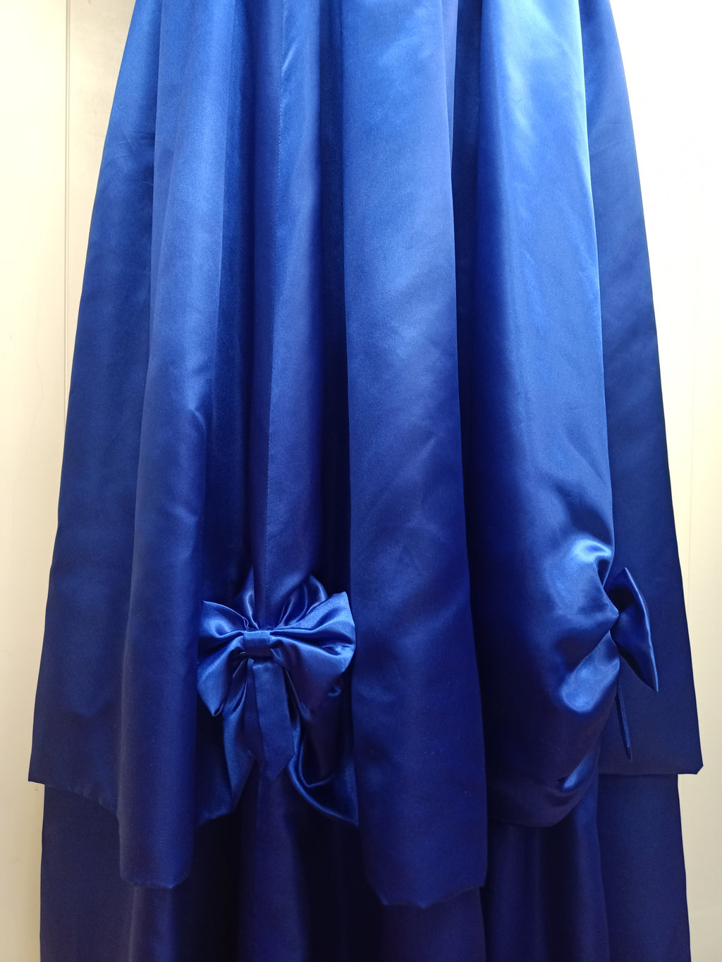 Vintage Blue Satin Puff Dress
