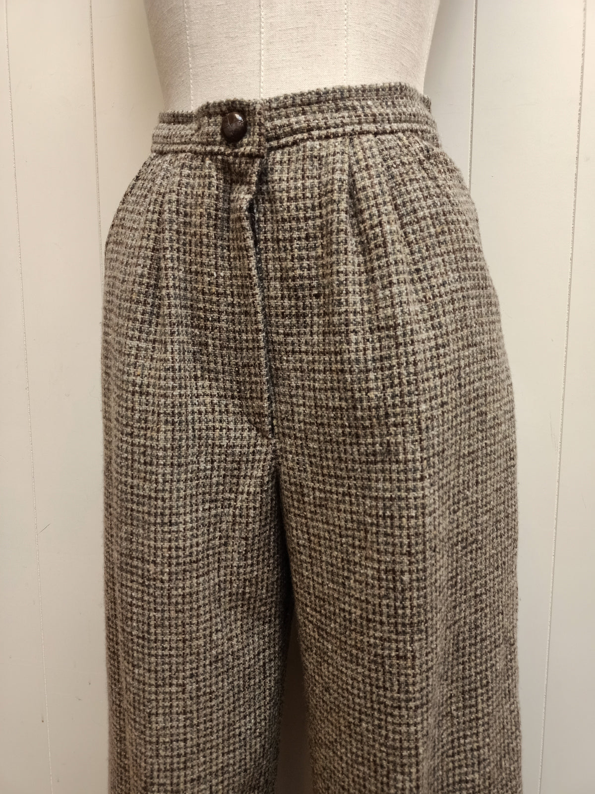 Vintage Brown Tweed Pants