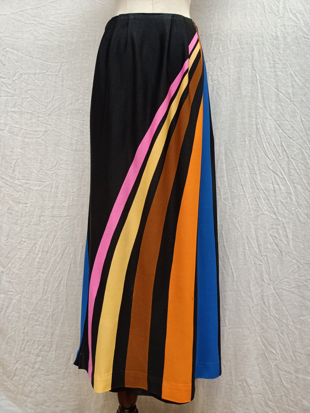 Vintage Cascading Stripes Skirt