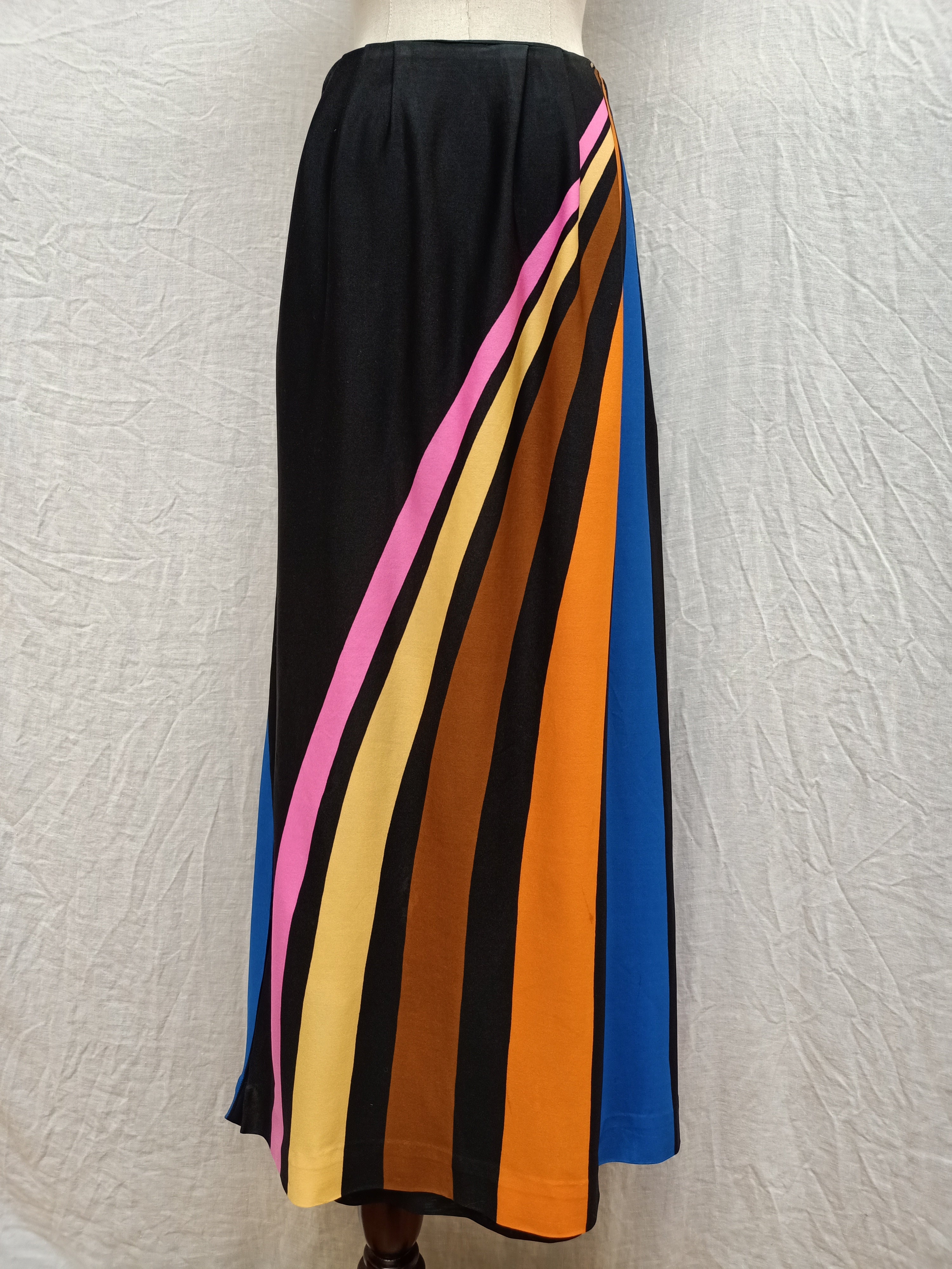 Vintage Cascading Stripes Skirt