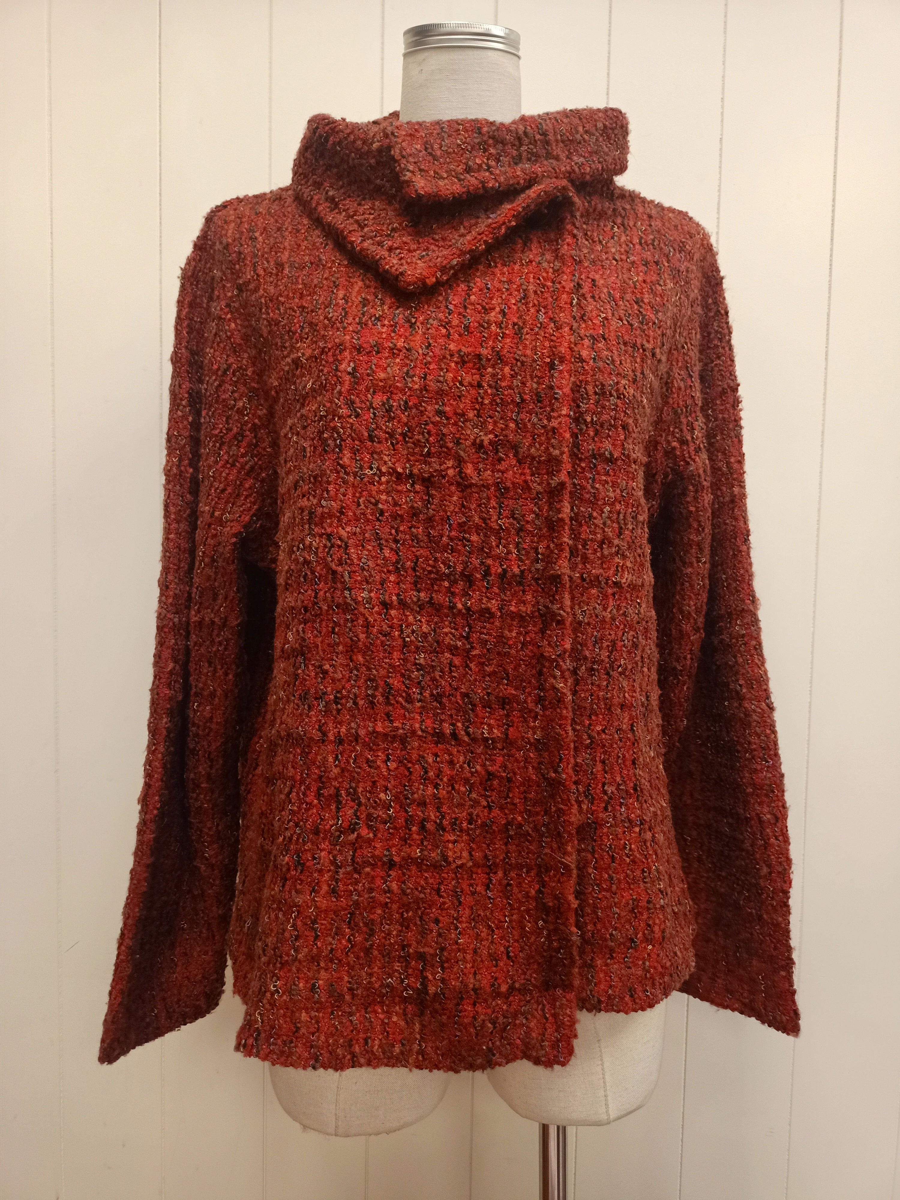 Retro Red Jacquard Jacket