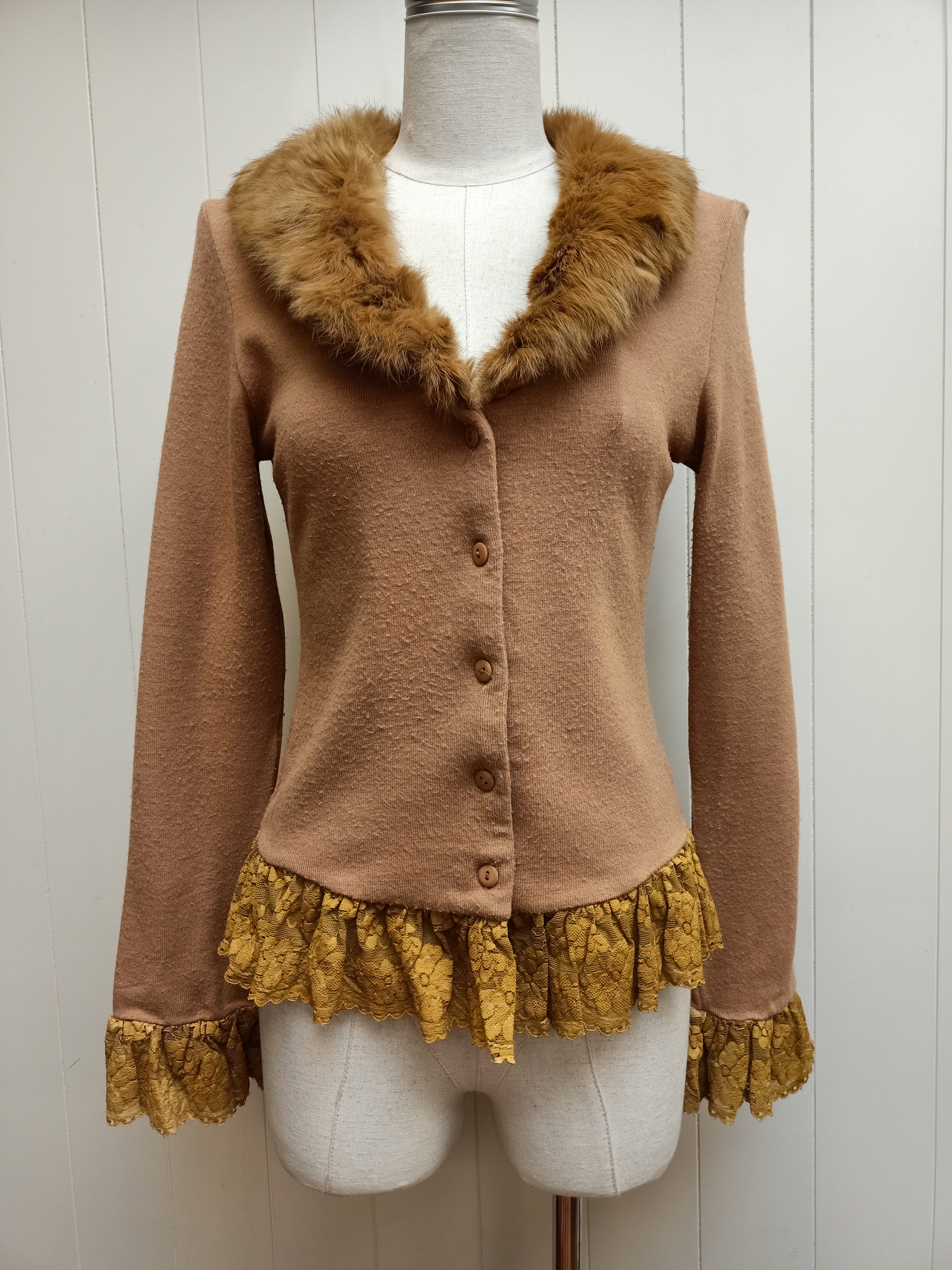 Vintage Downtown Fur Cardigan