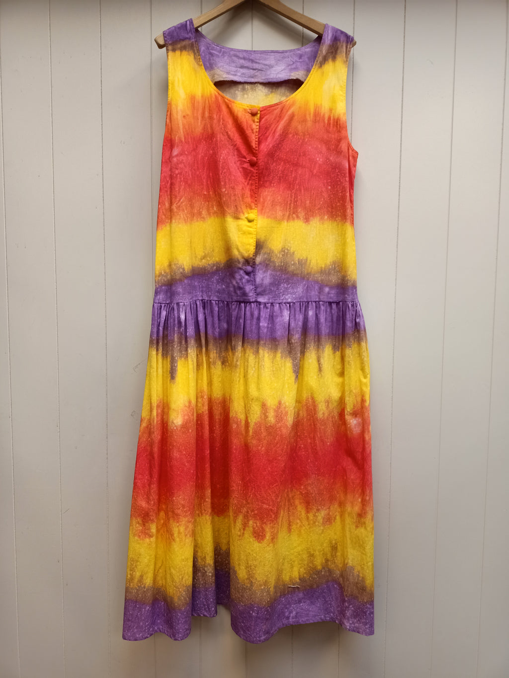 Vintage Tie Dye Drop Waist Dress