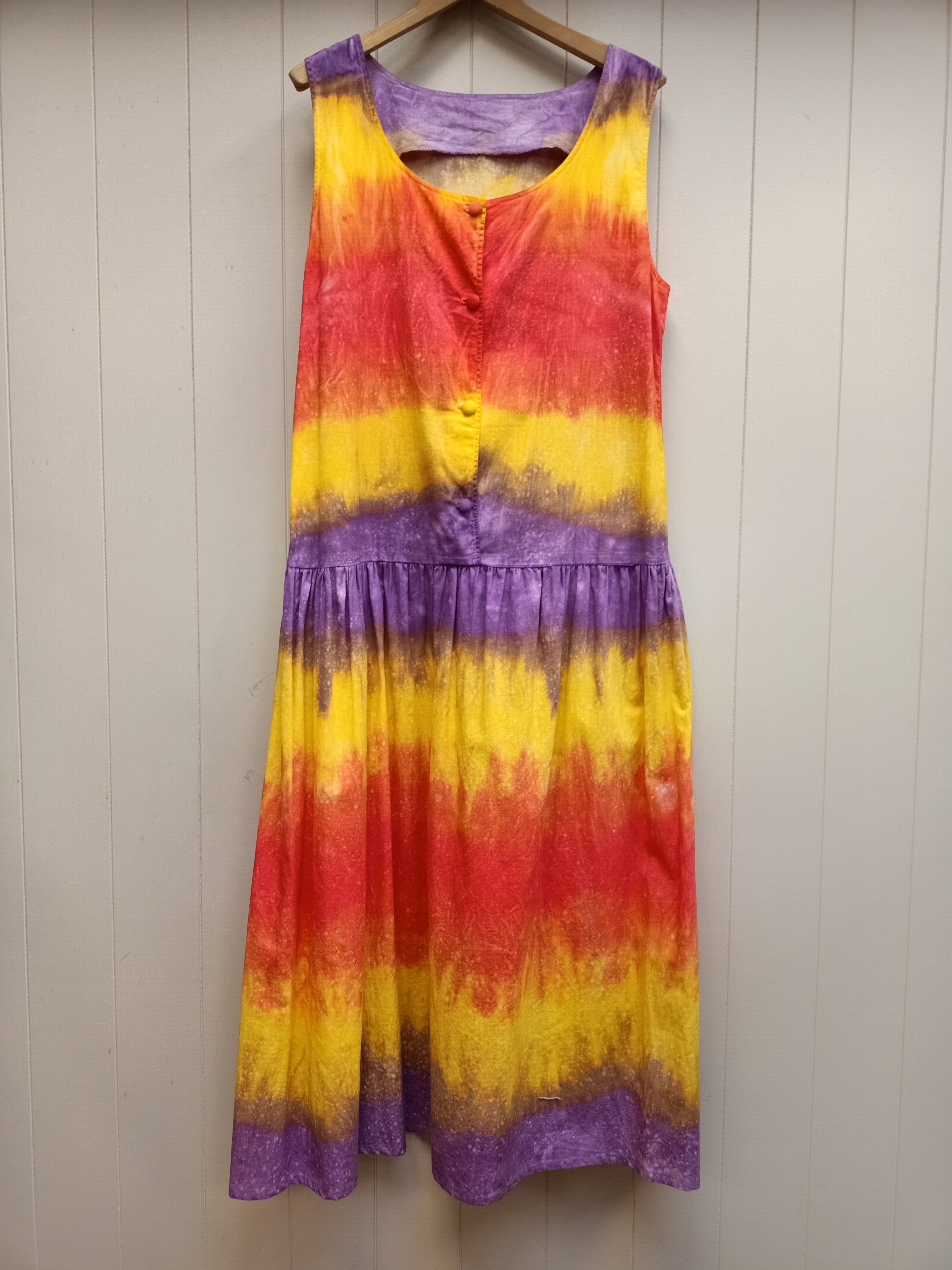 Vintage Tie Dye Drop Waist Dress