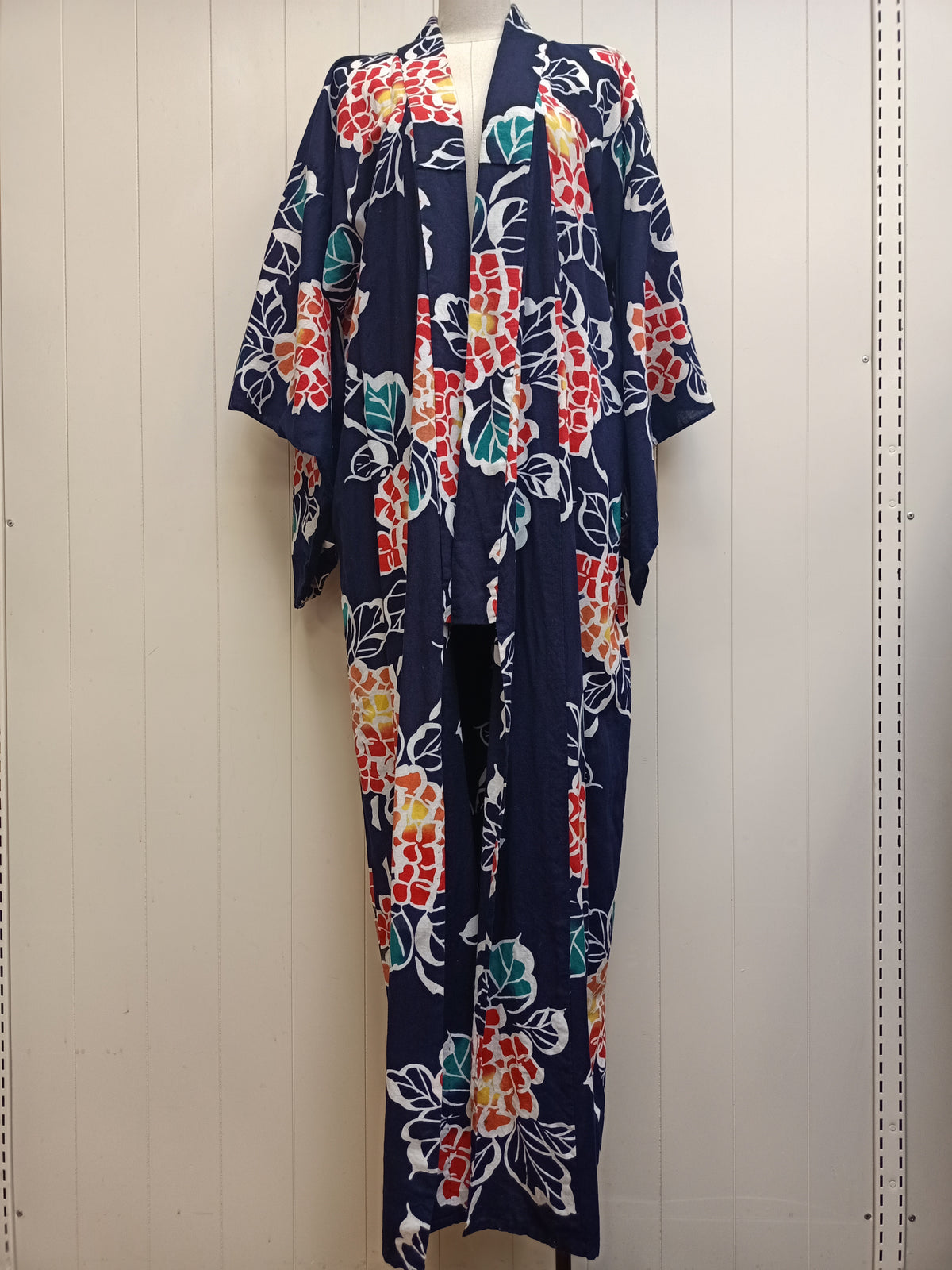 Vintage Navy Floral Kimono