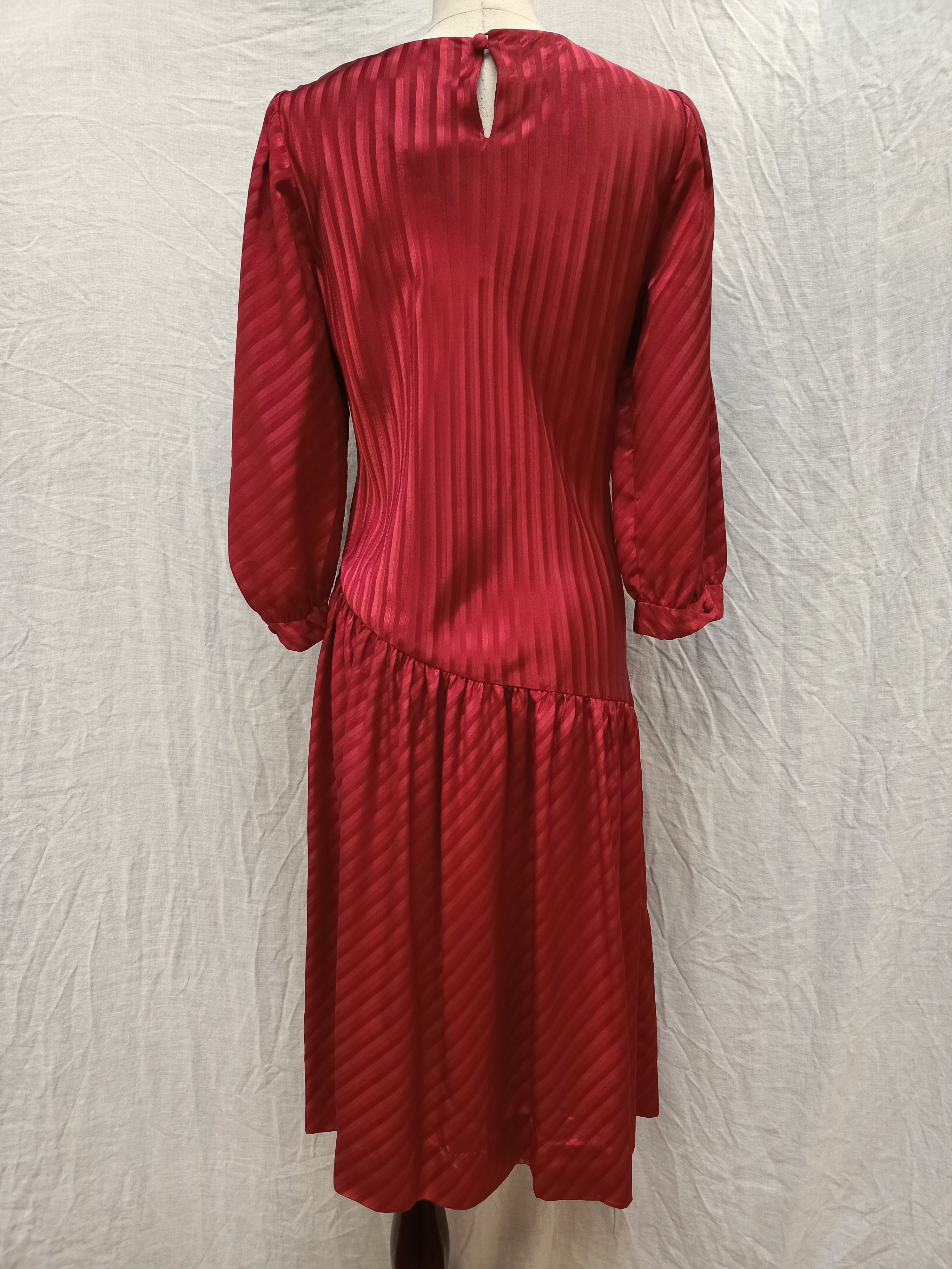 Vintage Striped Satin Dress