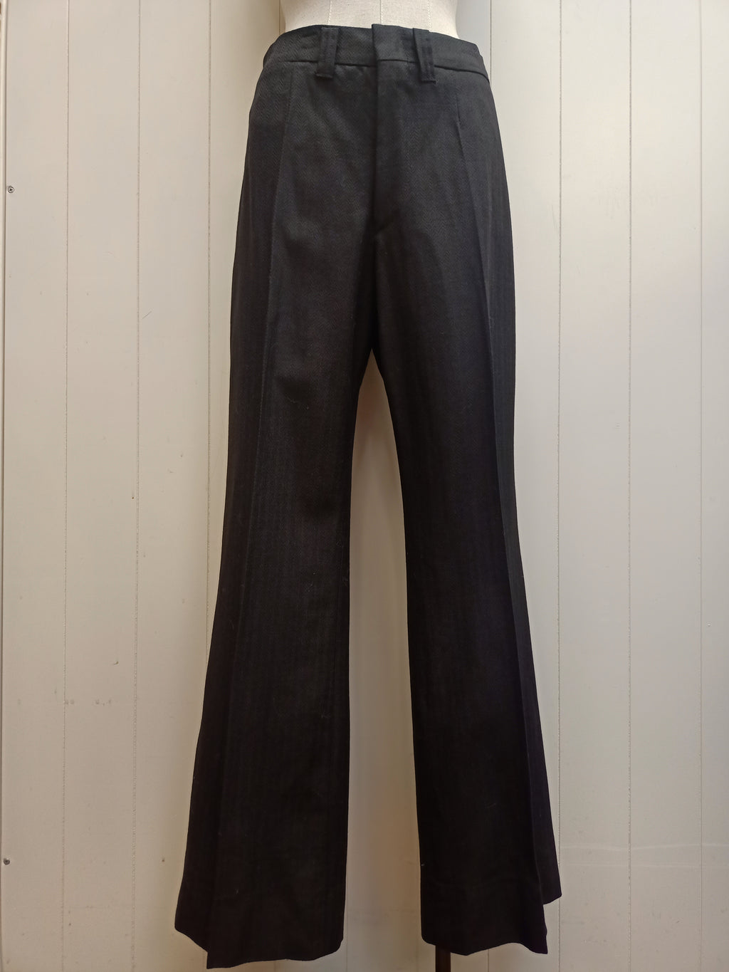 Vintage Mens Herringbone Wool Pants