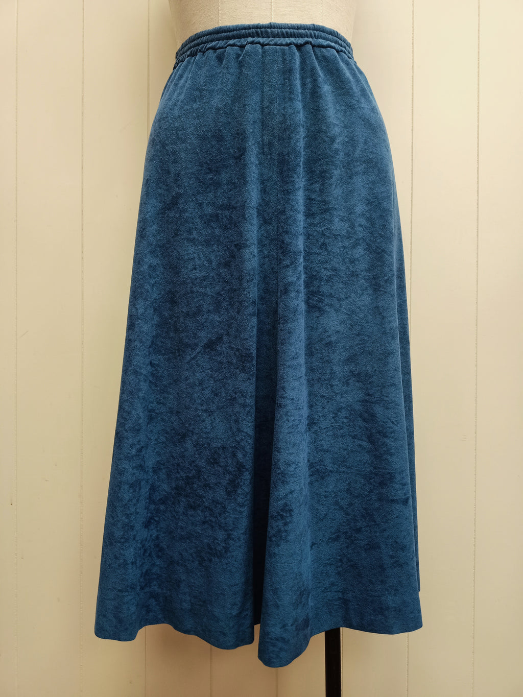 Vintage Blue Velour Skirt