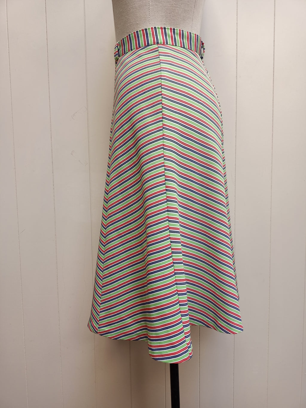 Vintage Striped Panel Skirt