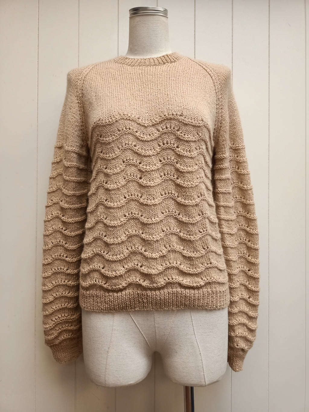 Vintage Handknit Wave Sweater