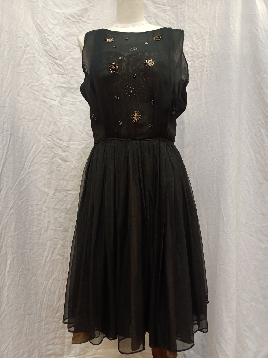 Black & Gold Embellished Dress