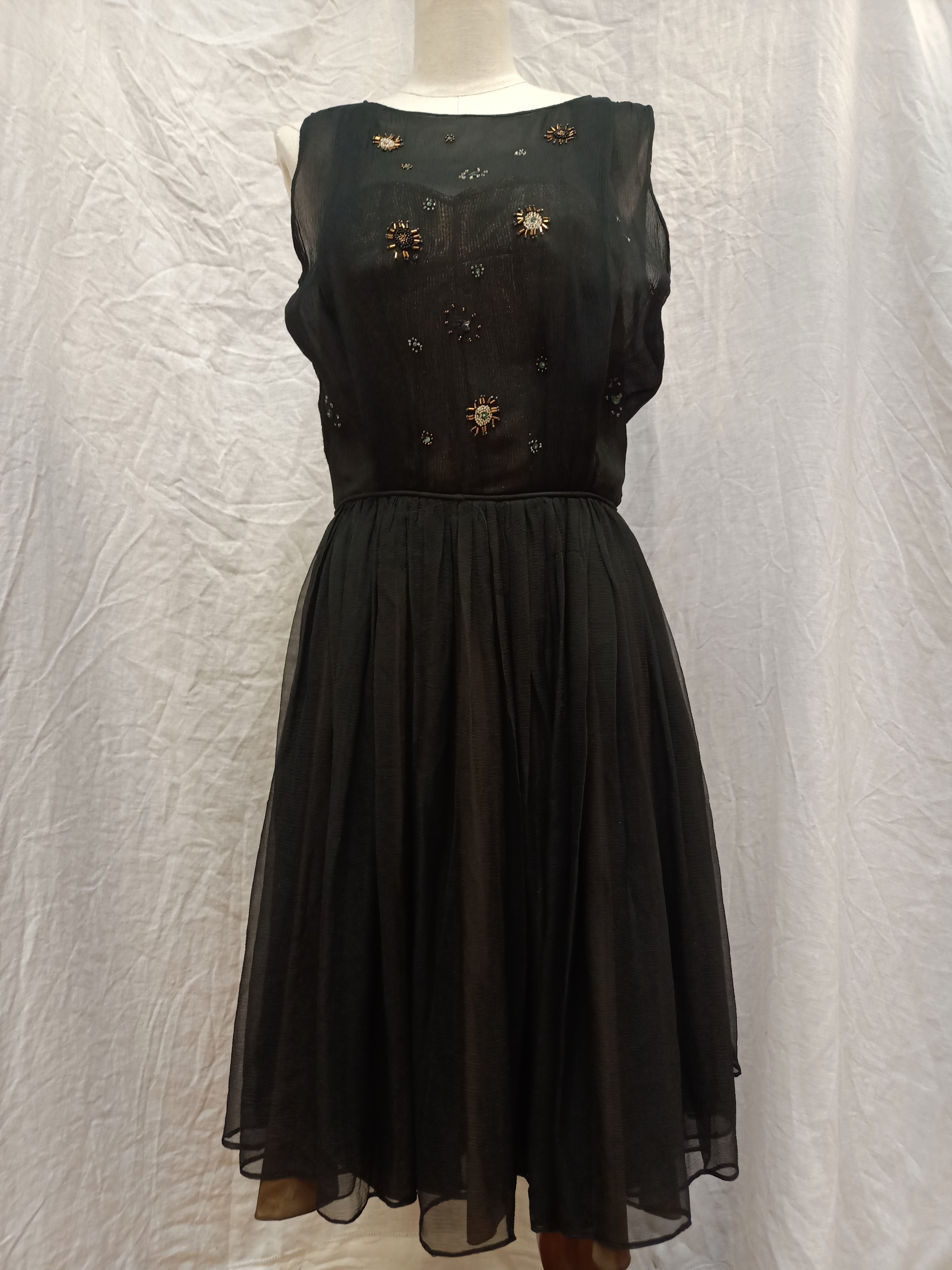 Black & Gold Embellished Dress