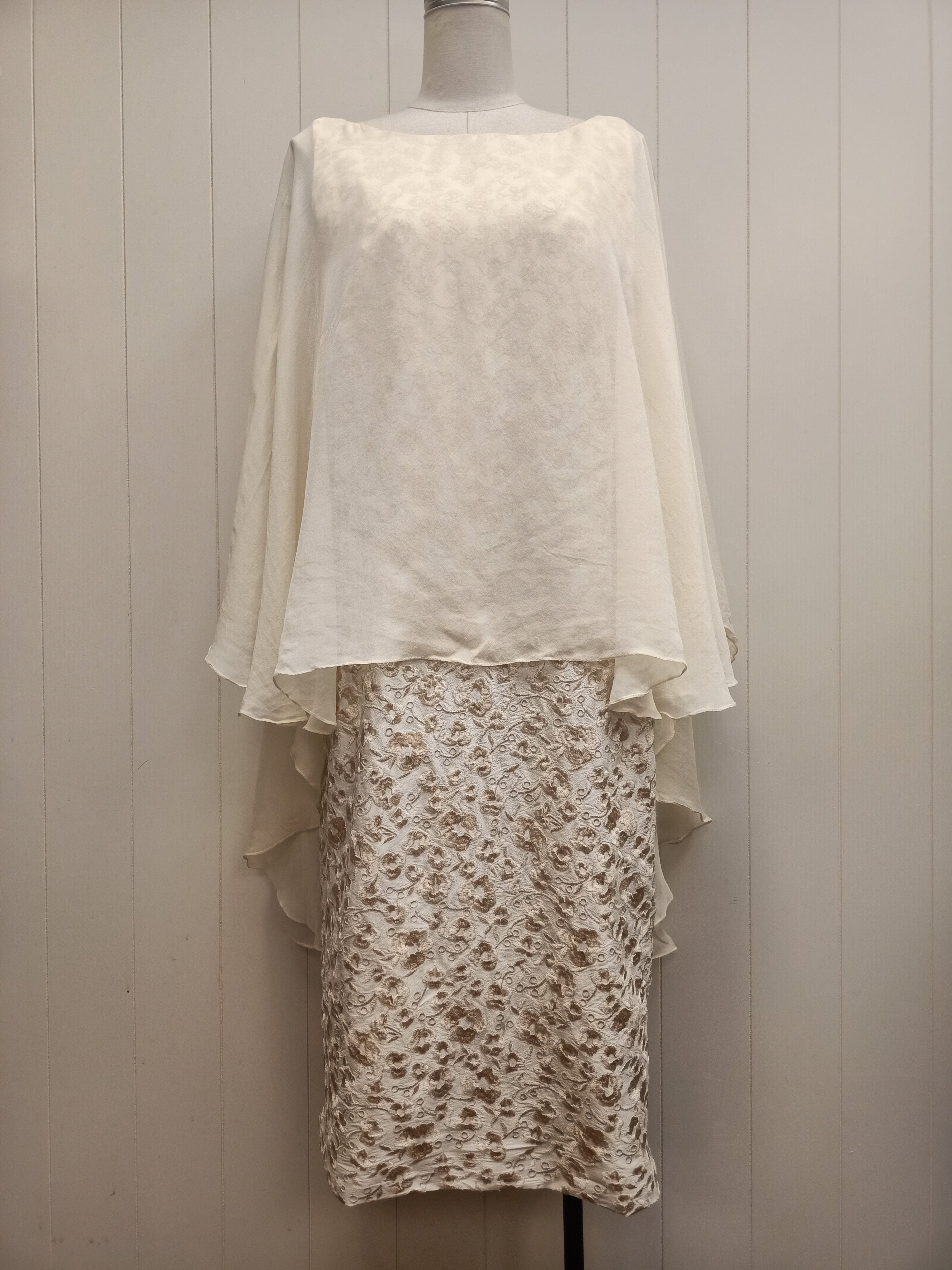 Kevin Moore Cape Overlay Dress