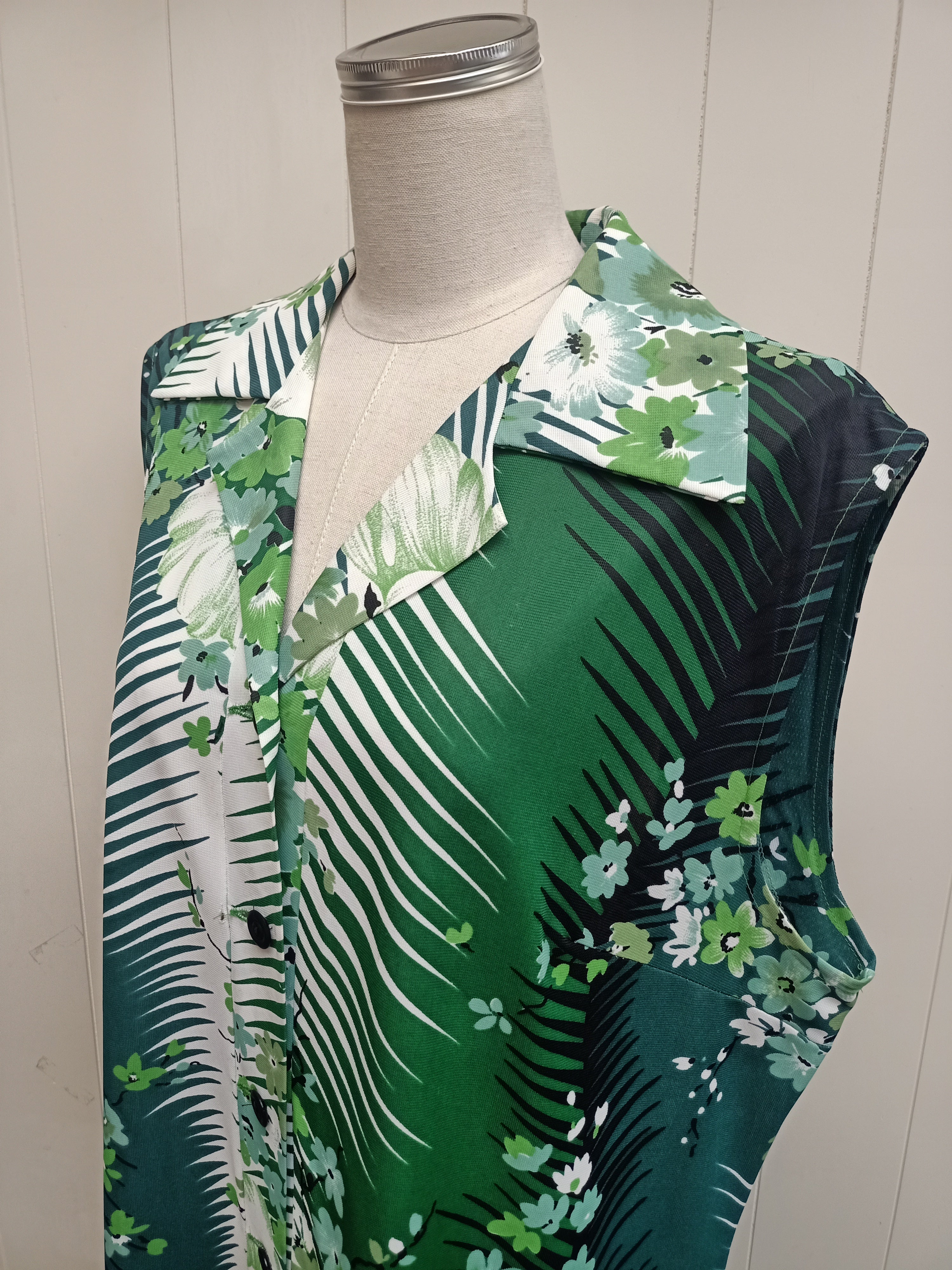 Vintage Osti Fashions Palm Dress