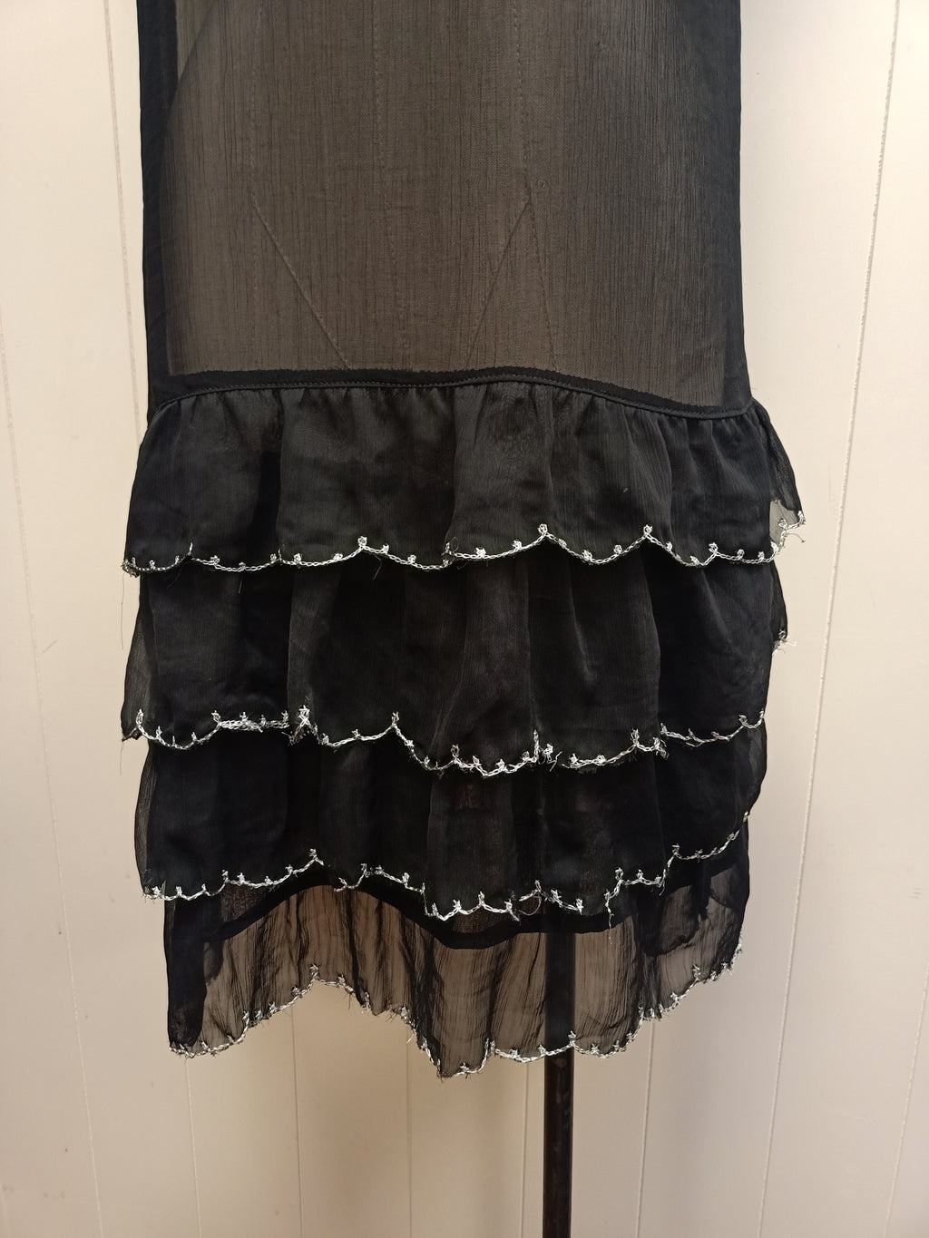 Barkins Ruffle Chiffon Dress