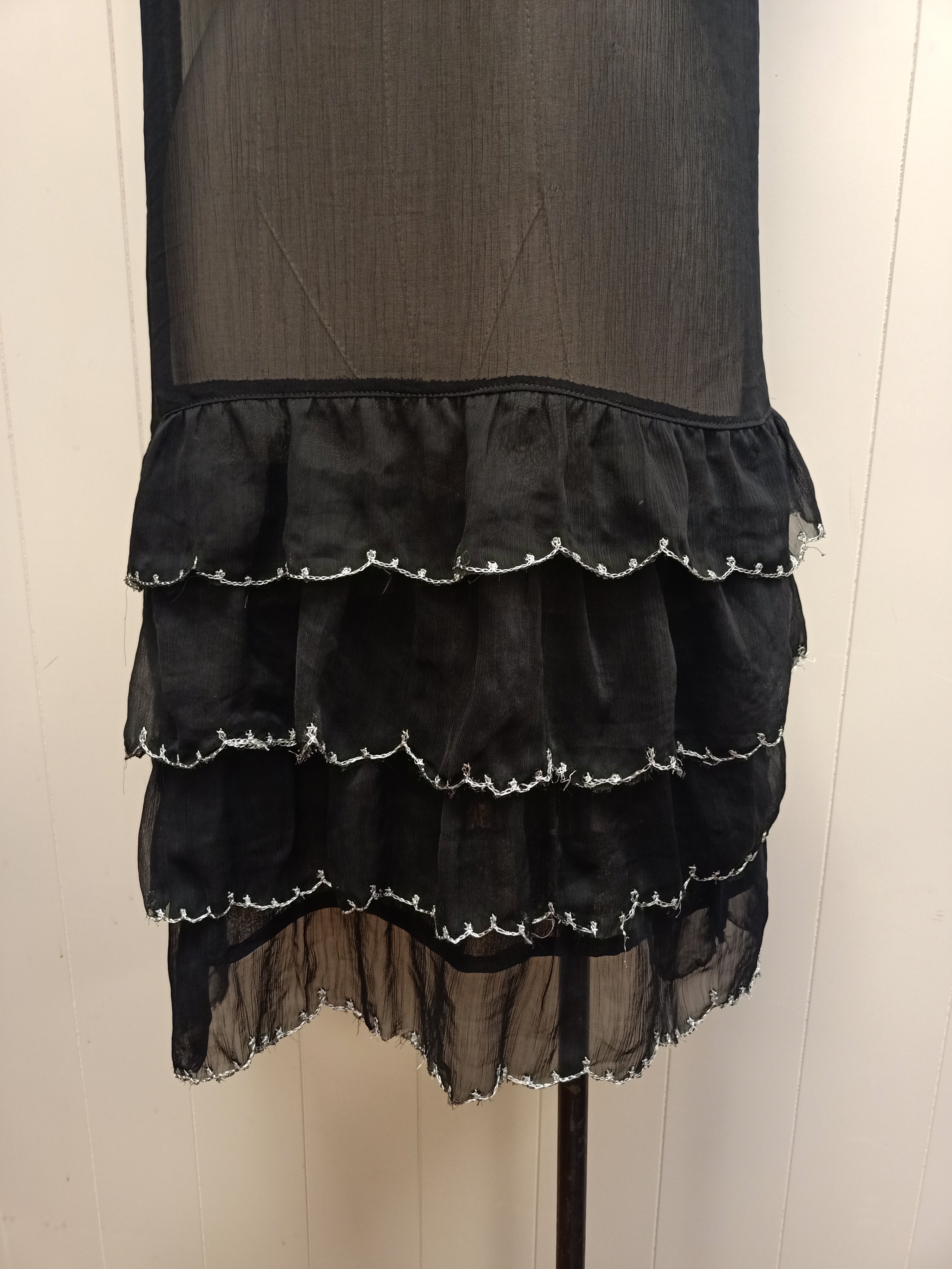 Barkins Ruffle Chiffon Dress