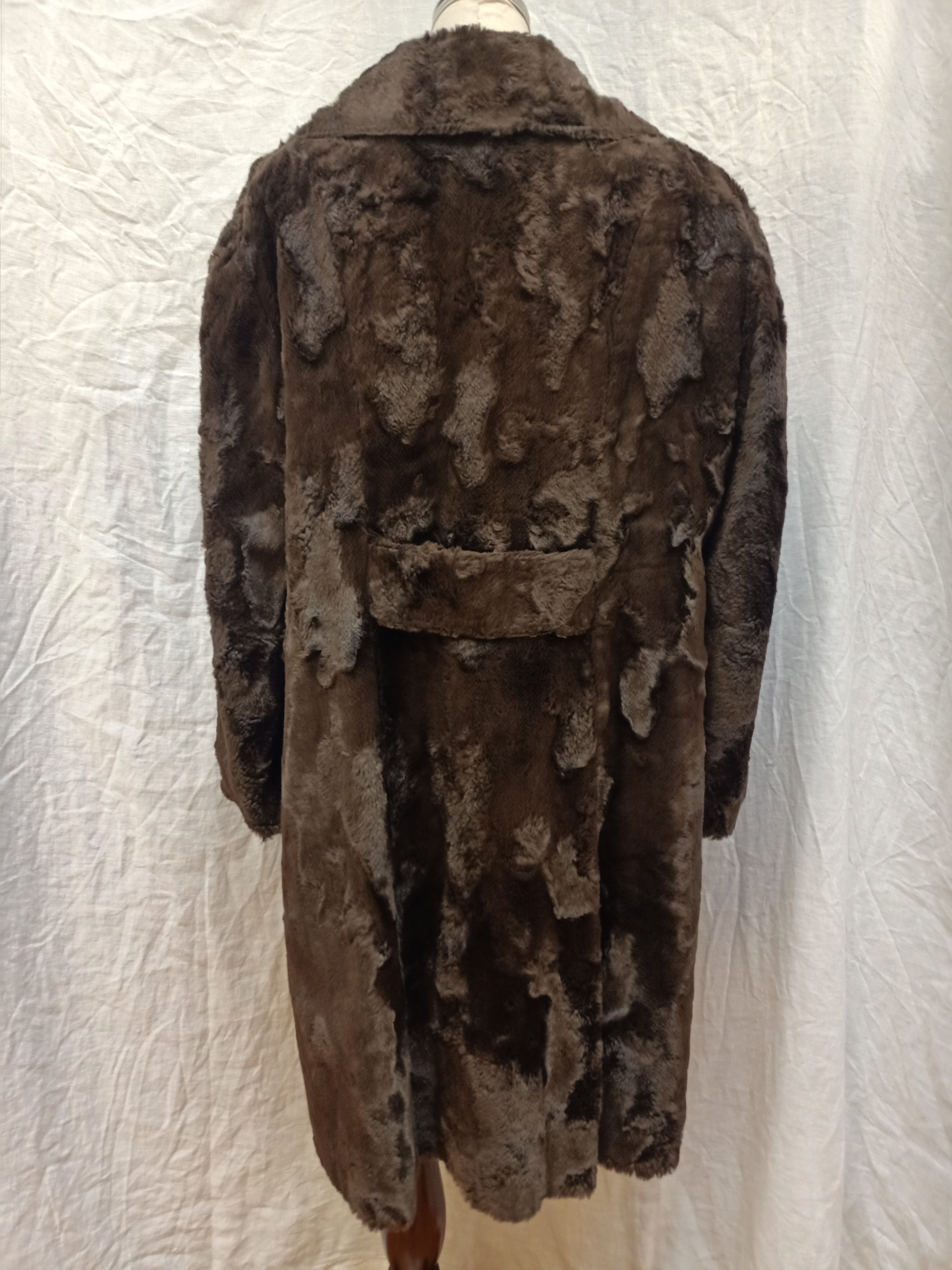 Textured Faux Fur Coat