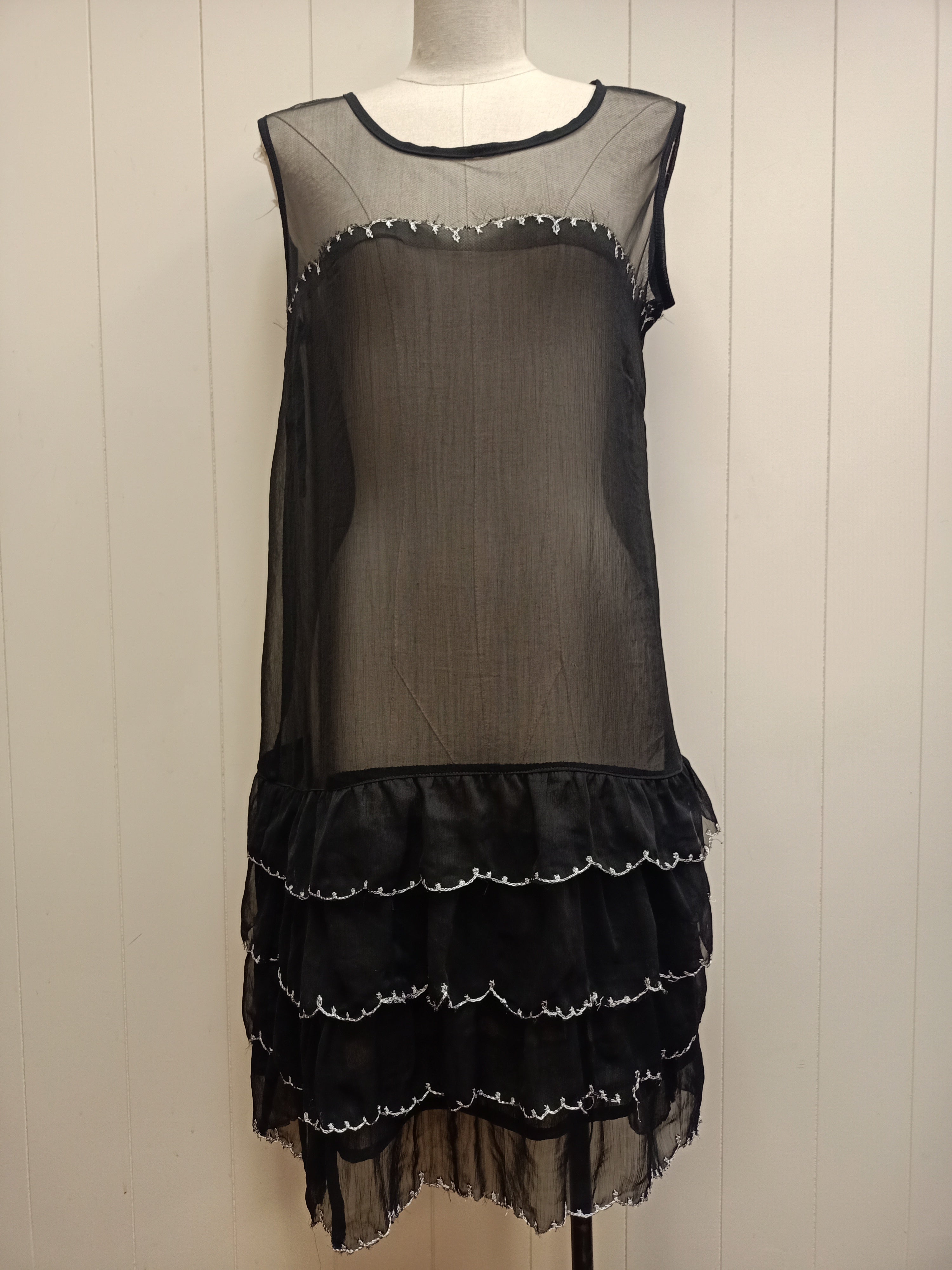 Barkins Ruffle Chiffon Dress