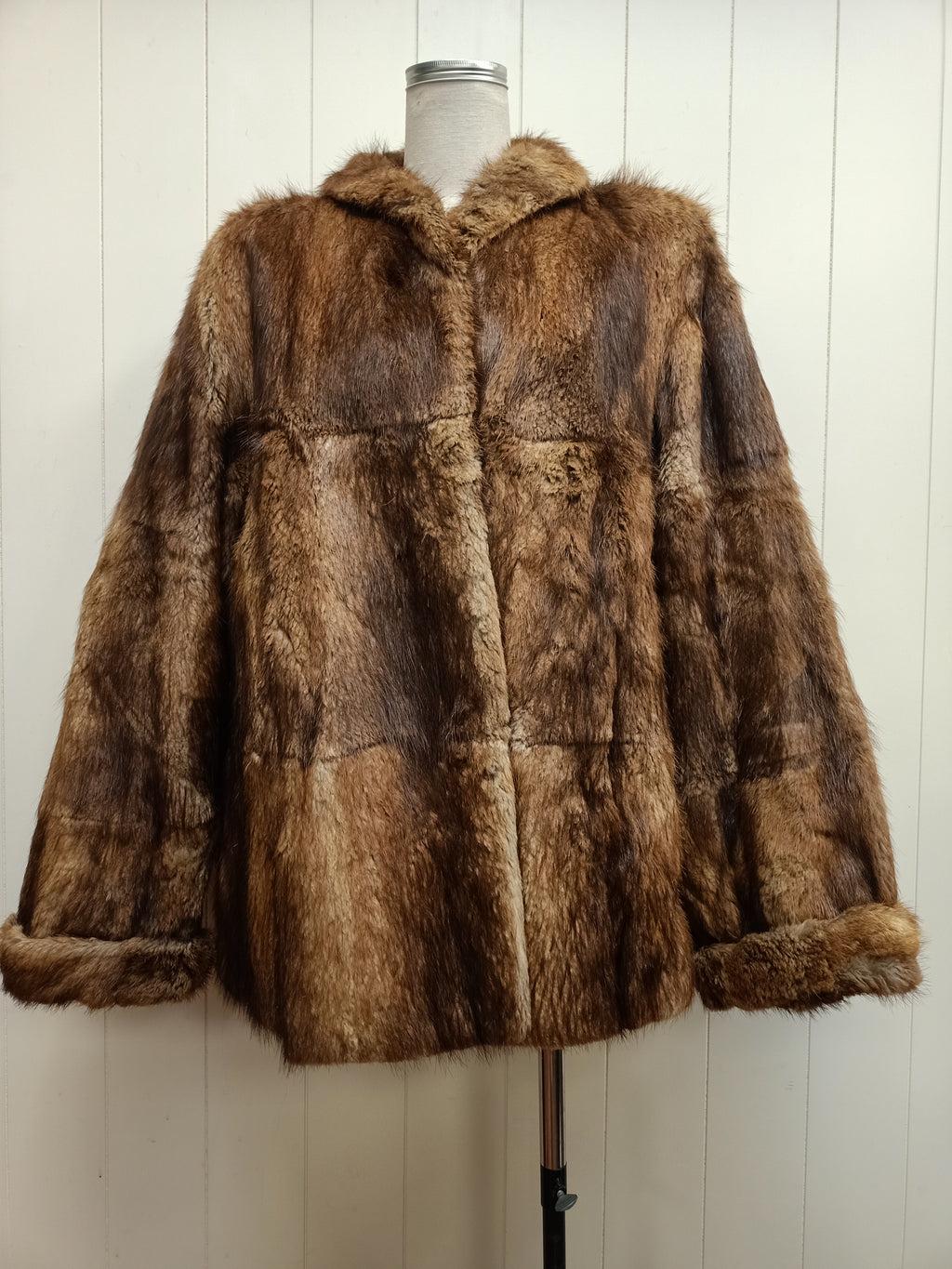 Vintage Brown Fur Jacket