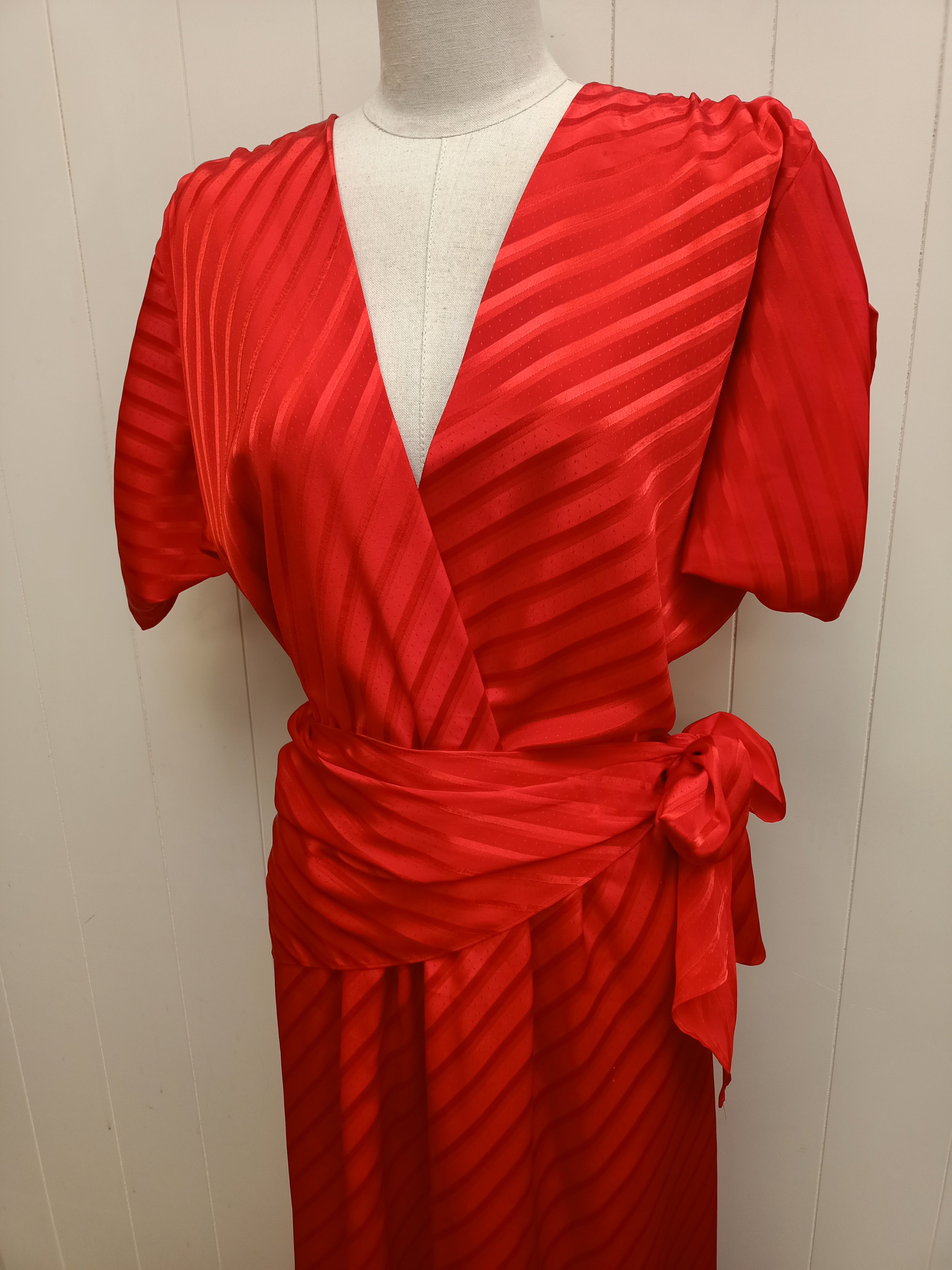 Vintage Lichfield Copperfield Satin Stripe Dress