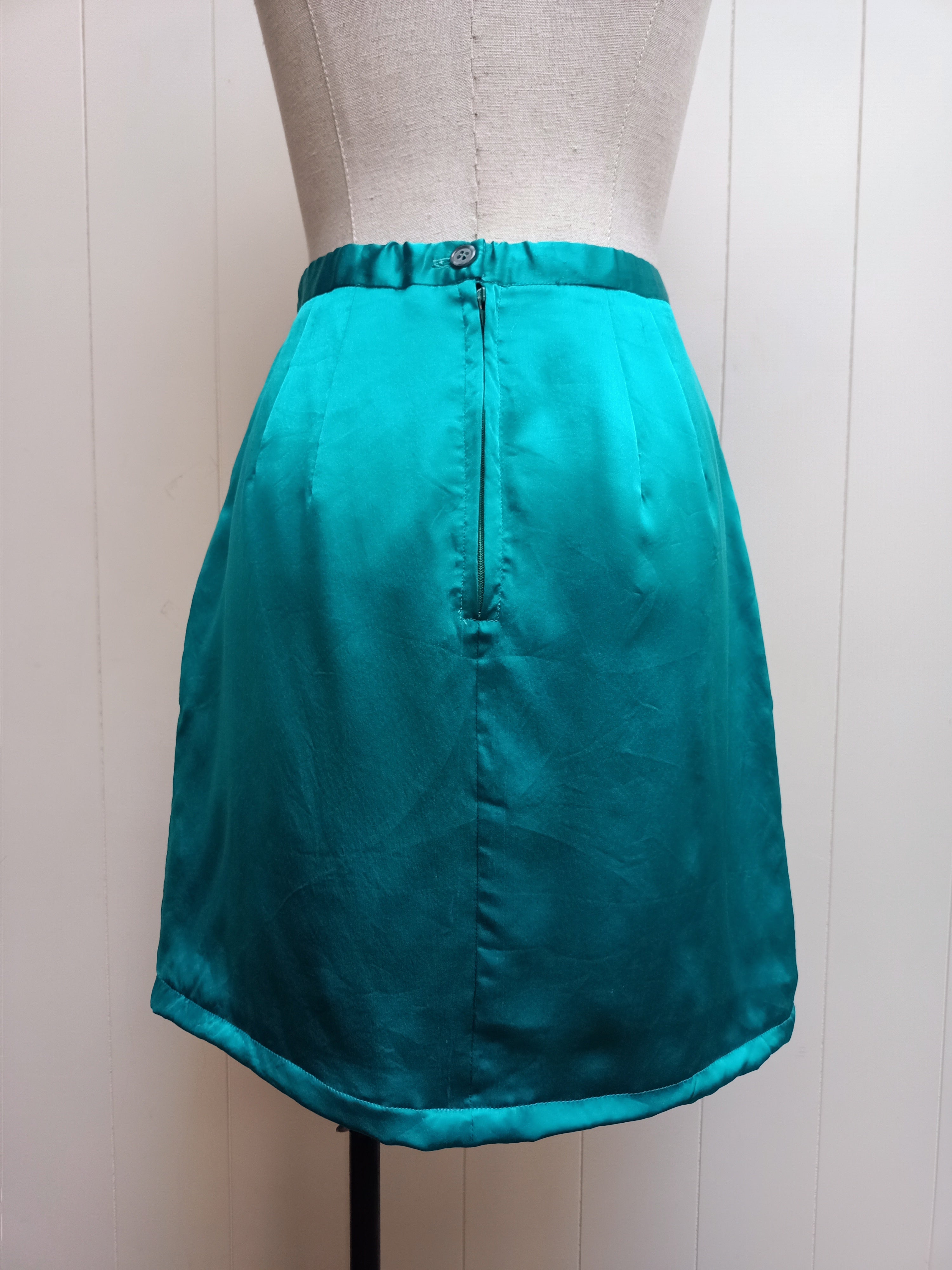 Vintage Teal Mini Skirt