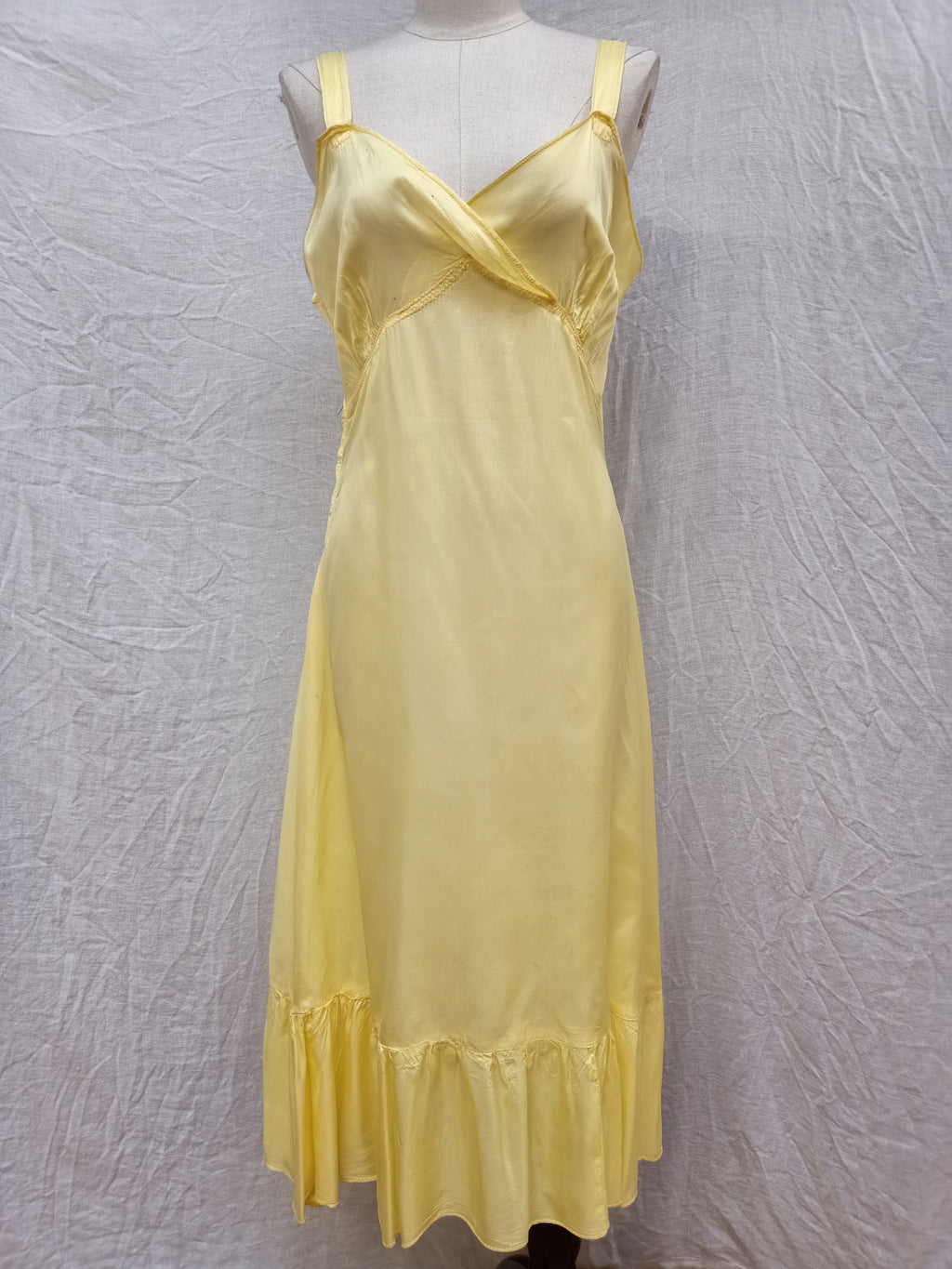 Vintage Yellow Slip Dress