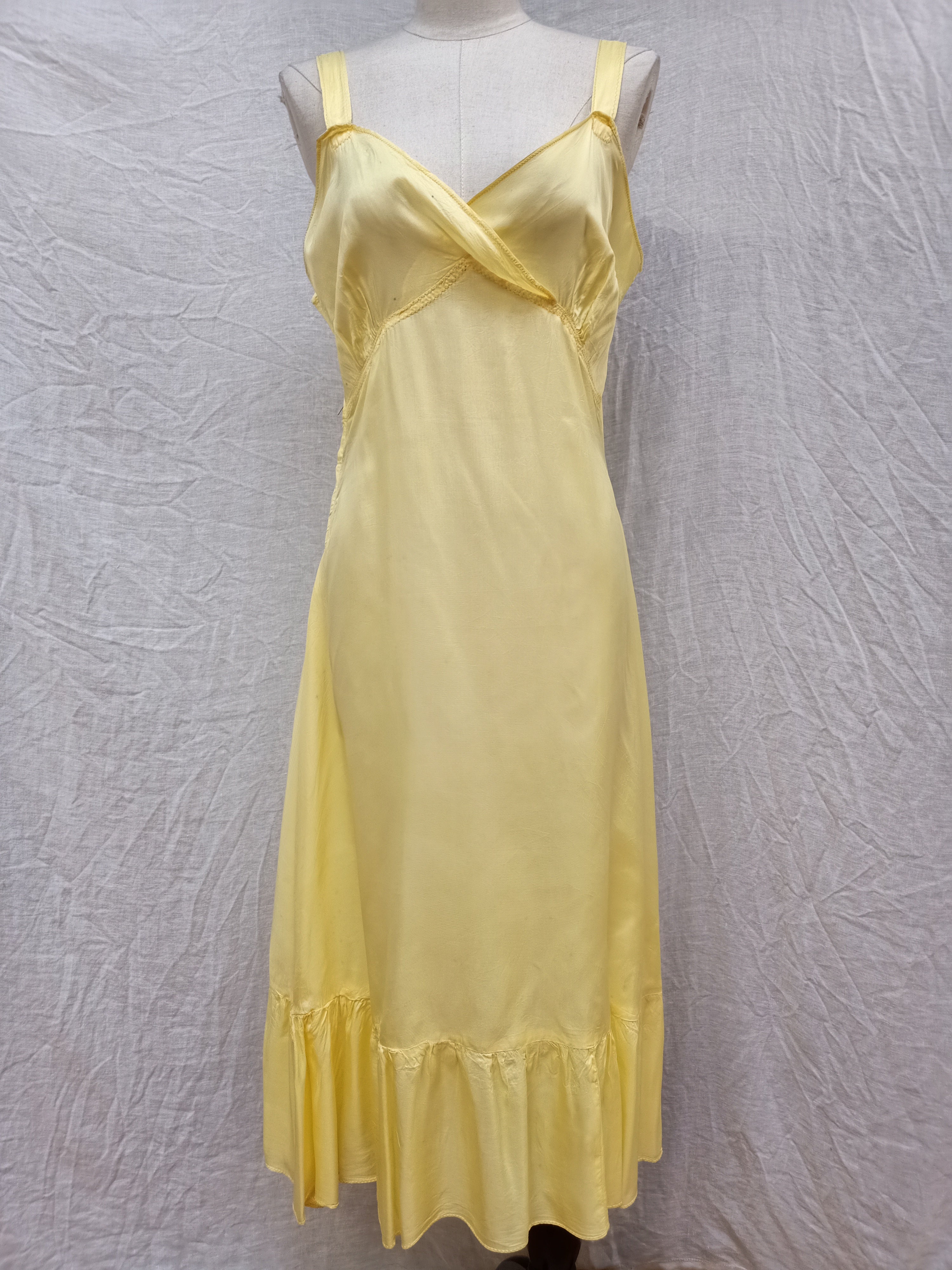 Vintage Yellow Slip Dress