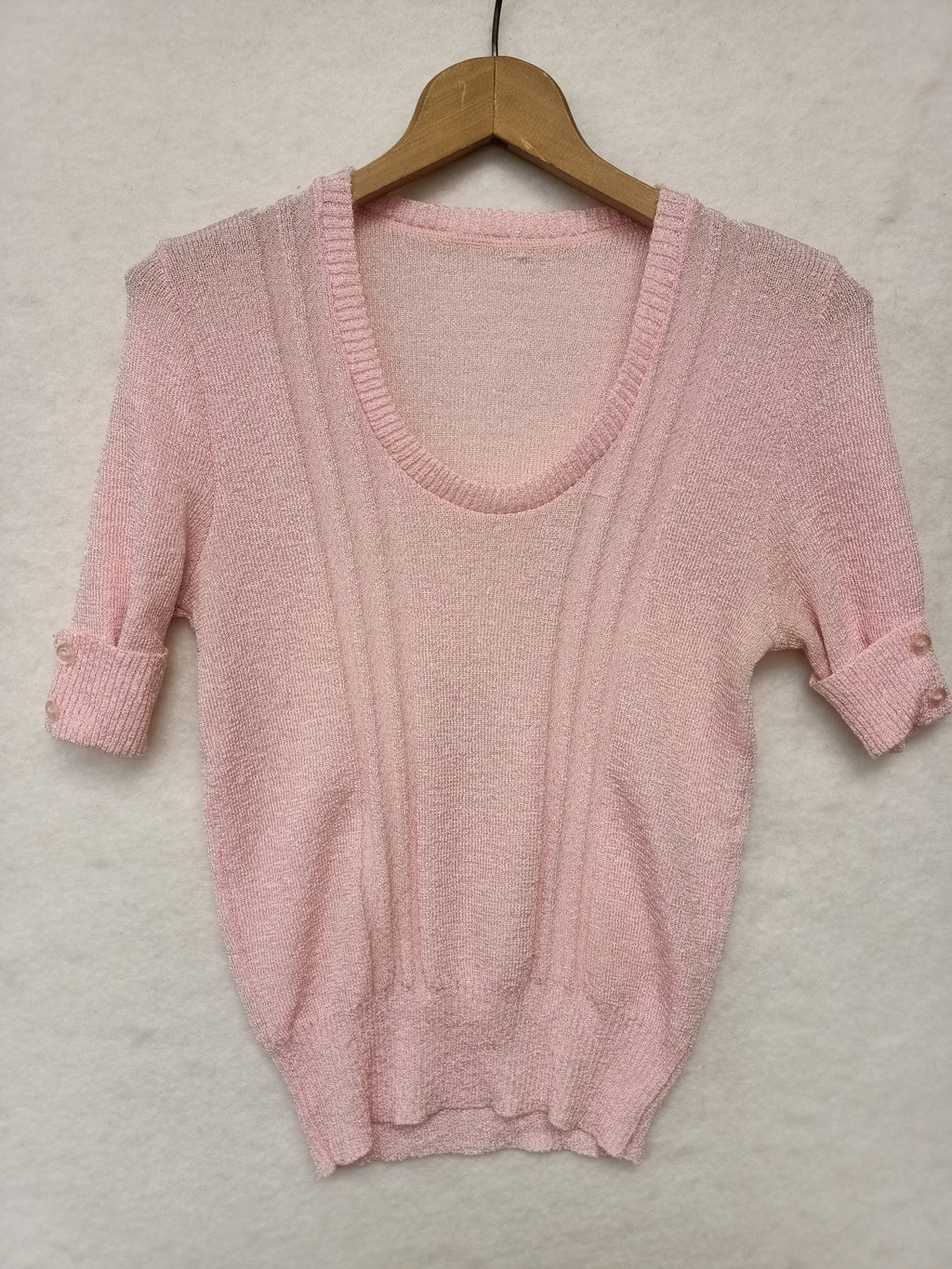 Vintage Pale Pink Knit Shirt