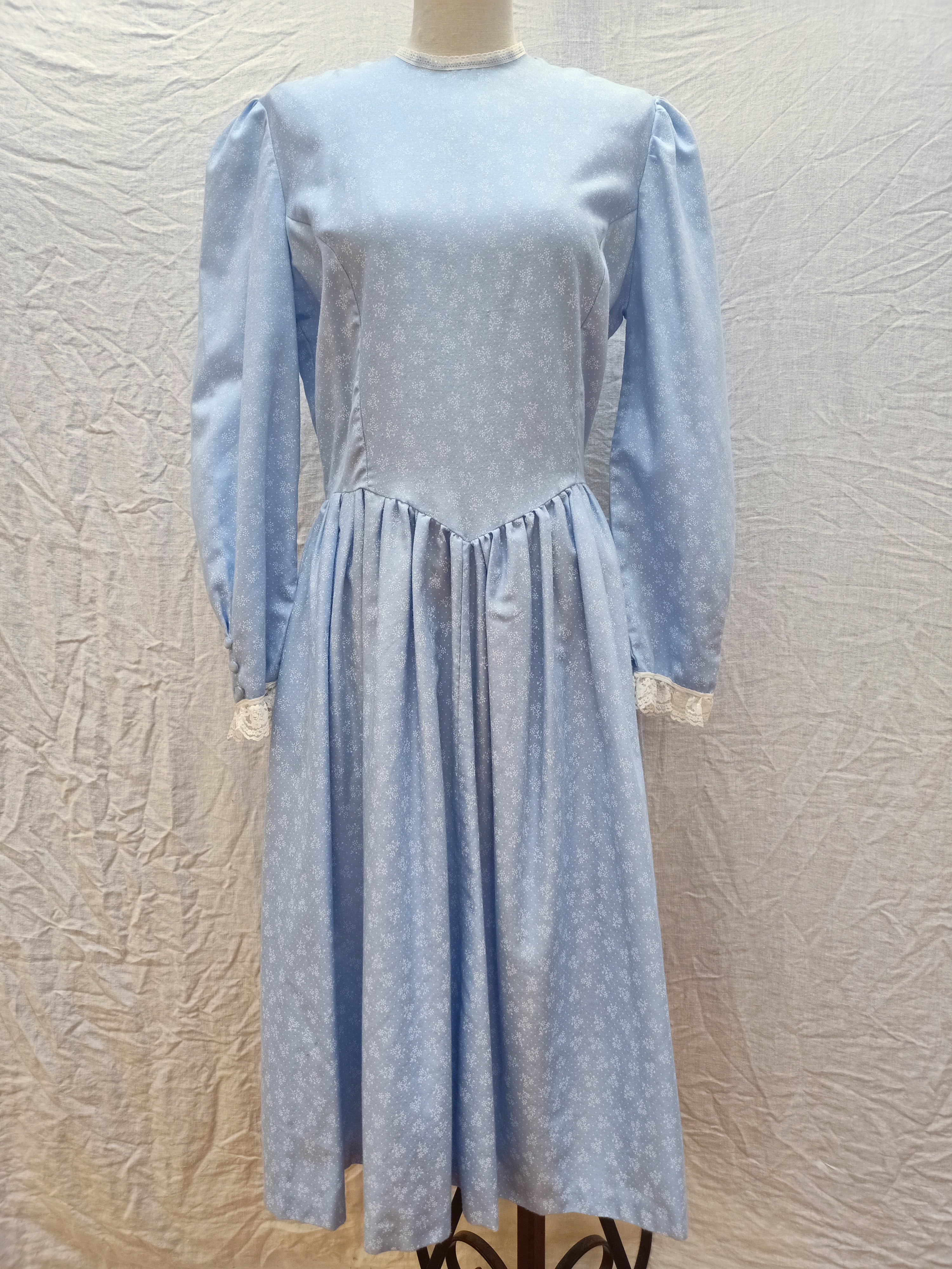 Vintage Pale Blue Prairie Dress