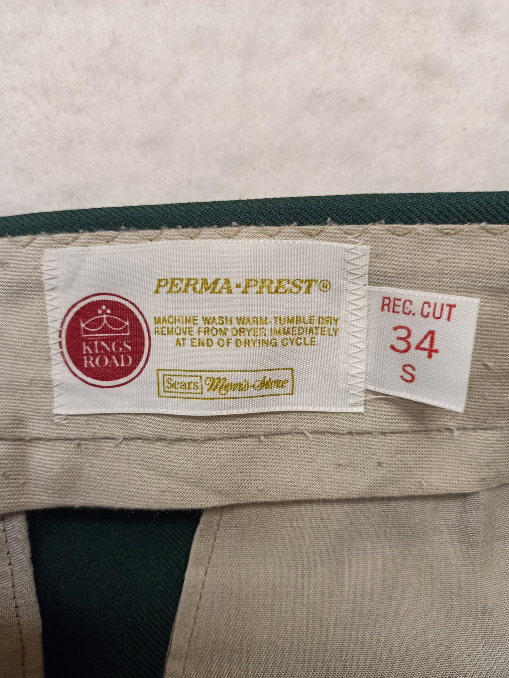 Vintage Mens Sears Green Pants