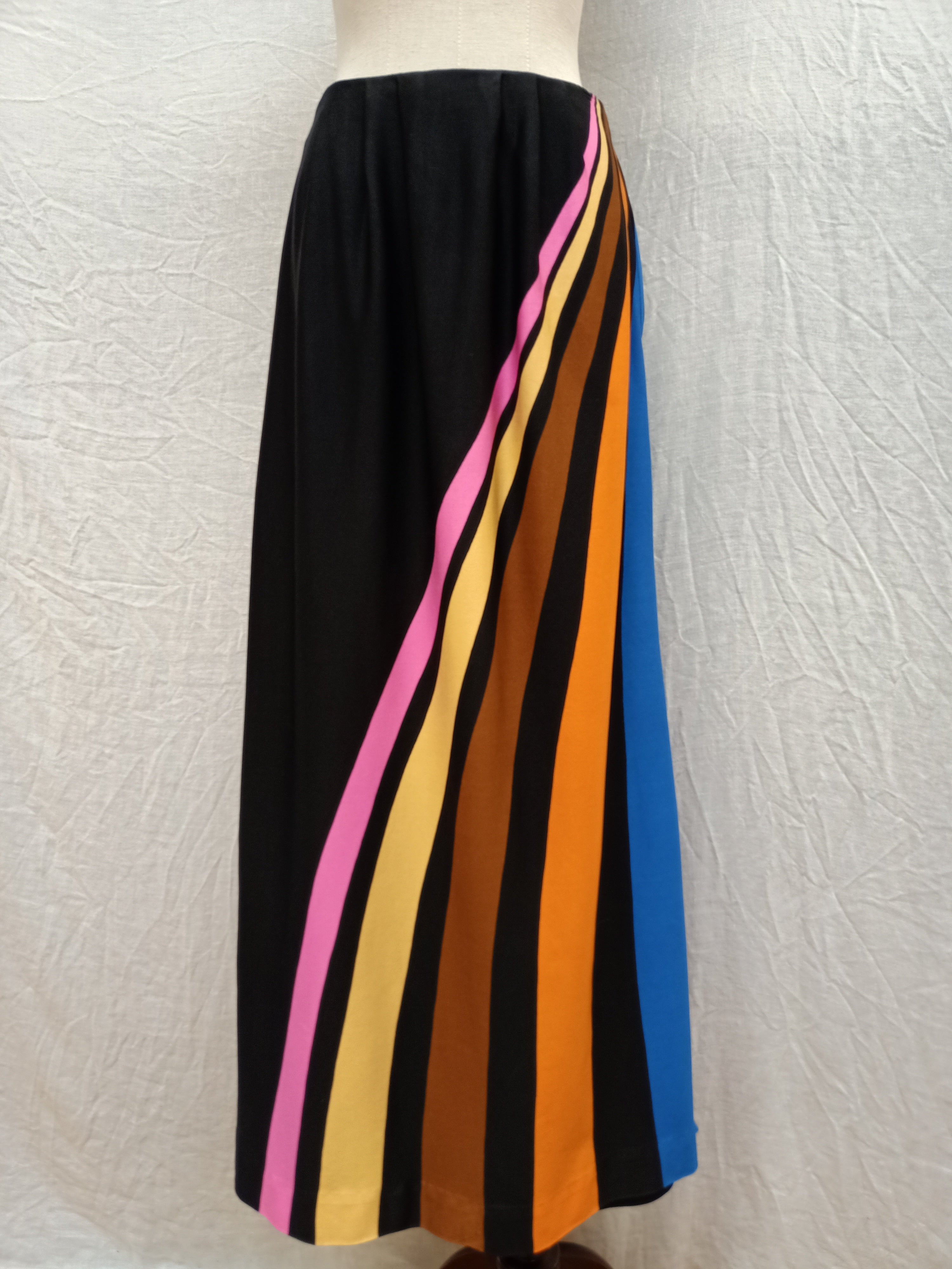 Vintage Cascading Stripes Skirt