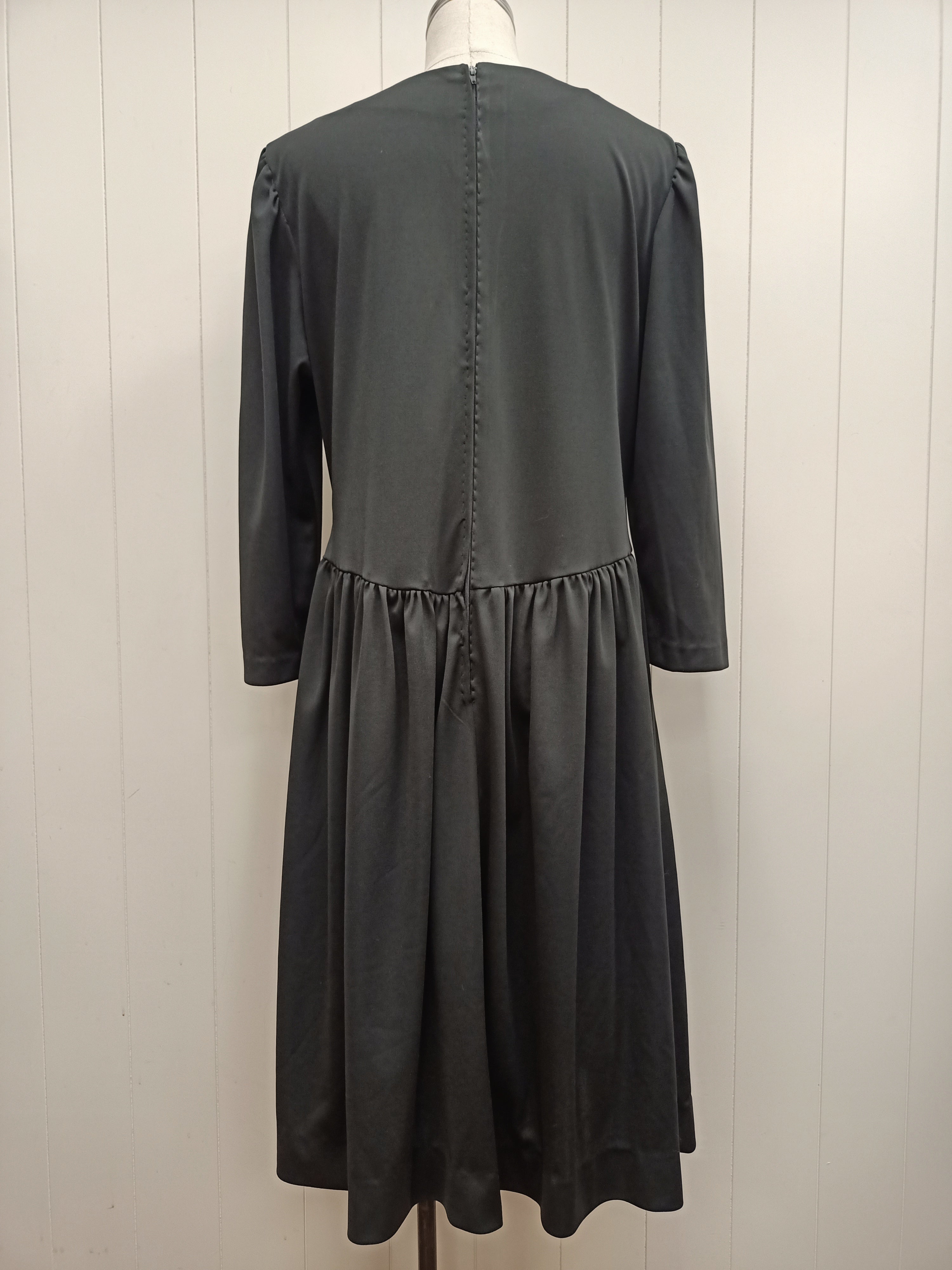 Vintage Drop Waist Black Dress