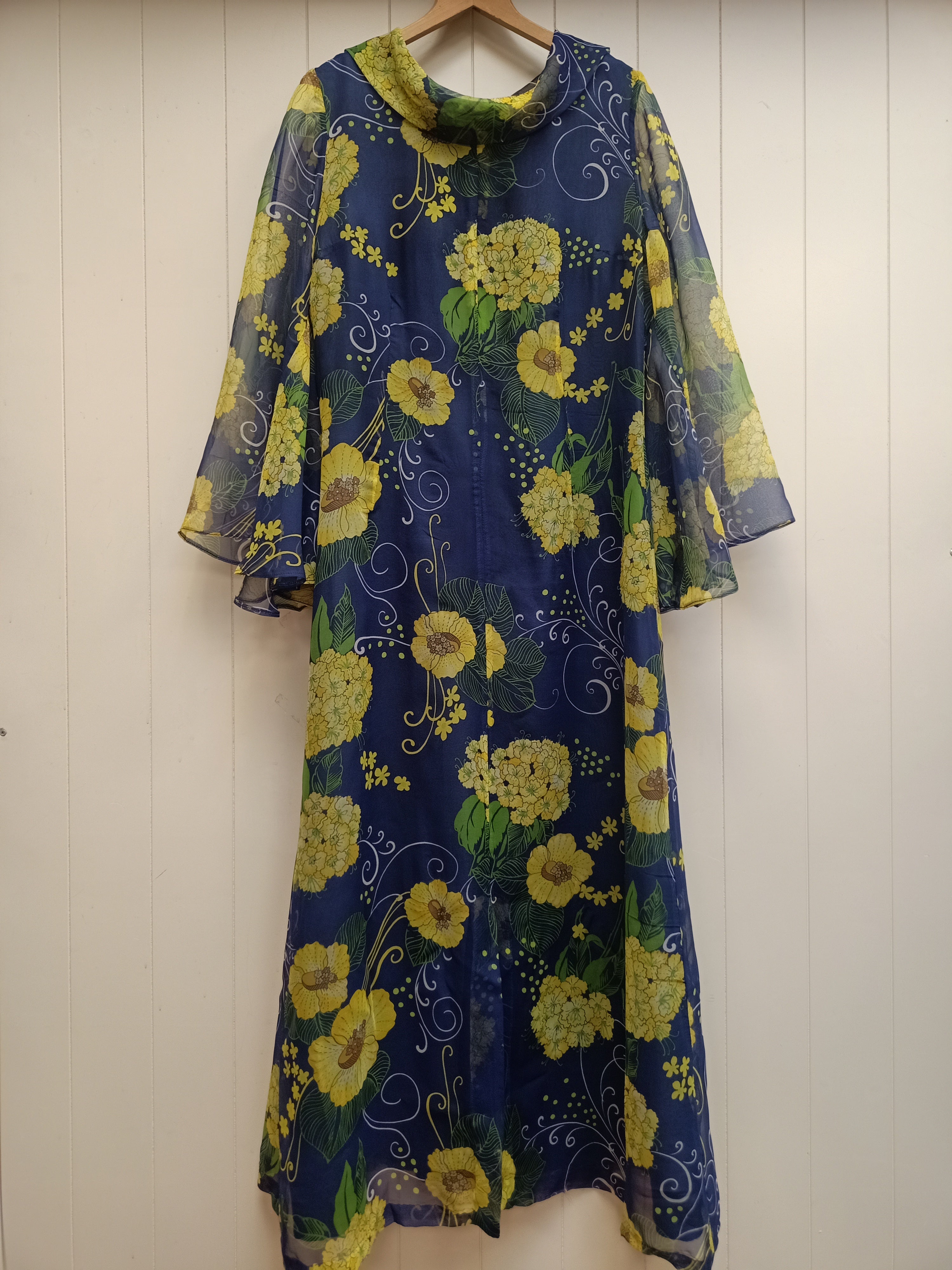 Vintage Gainsborough Yellow Floral Maxi Dress