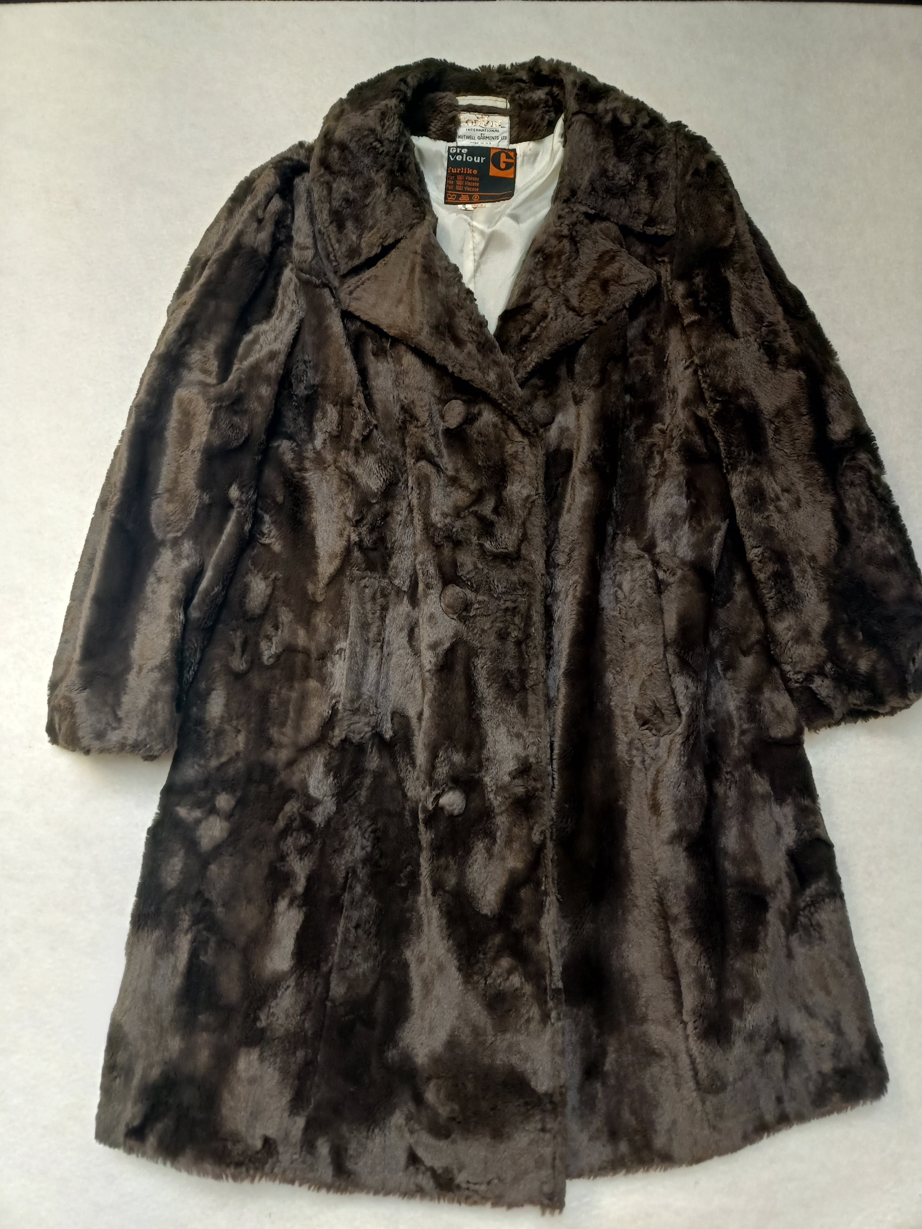 Textured Faux Fur Coat