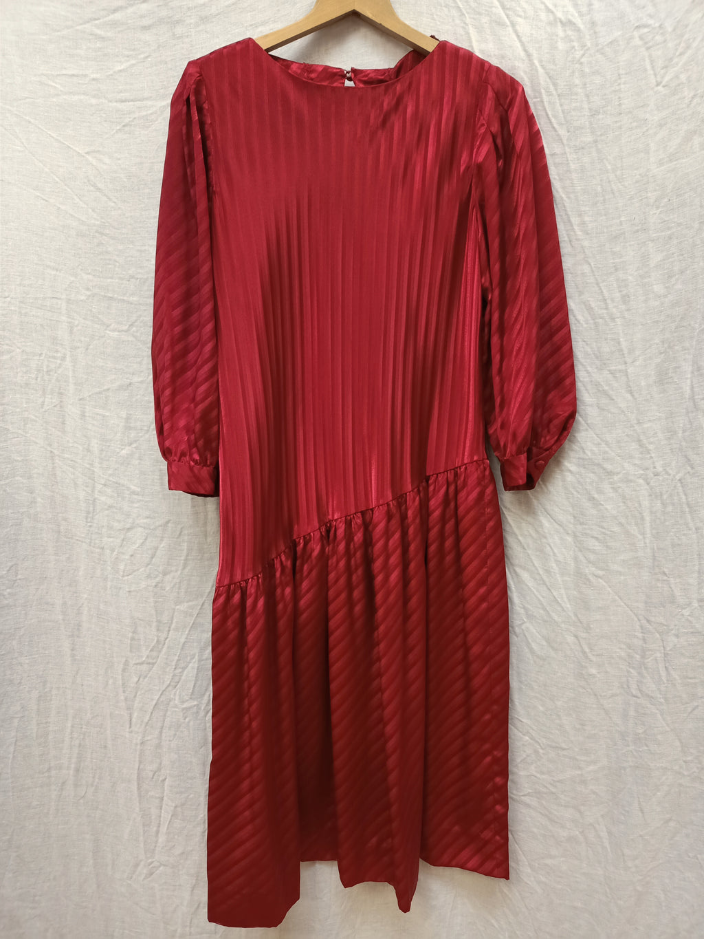 Vintage Striped Satin Dress