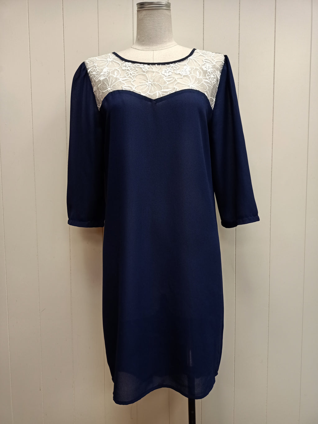 Augustine Navy Chiffon Dress
