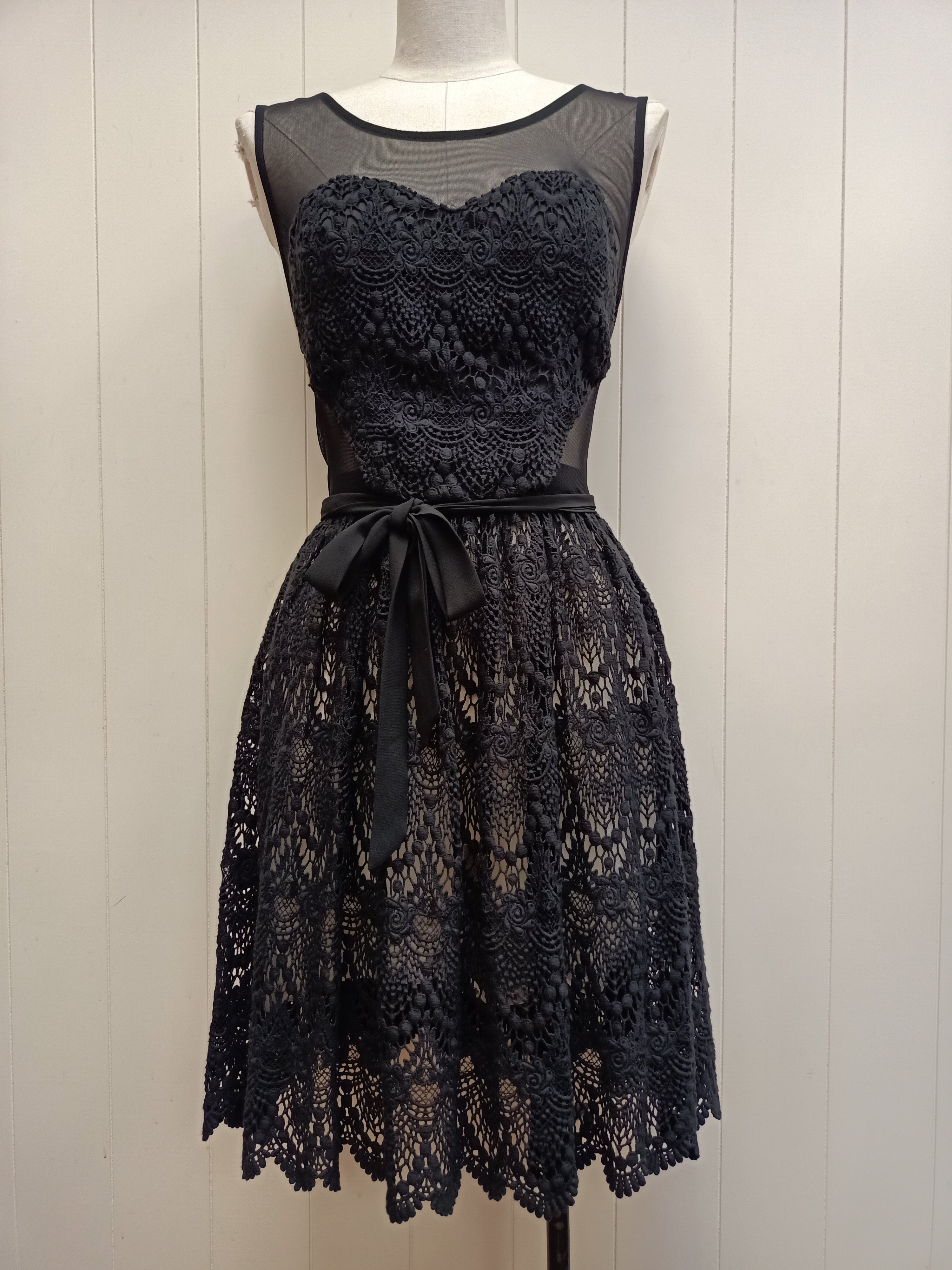 Black Heart Lace Dress