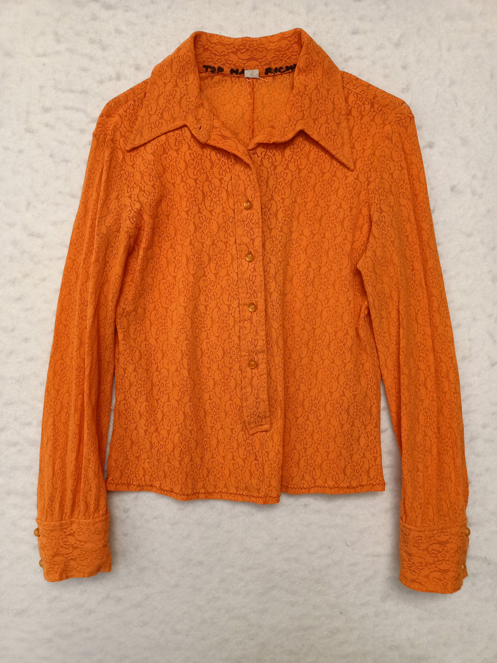Vintage Orange Lace Shirt