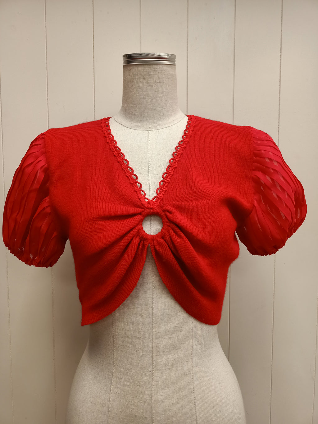 Vintage O-Ring Cropped Shirt