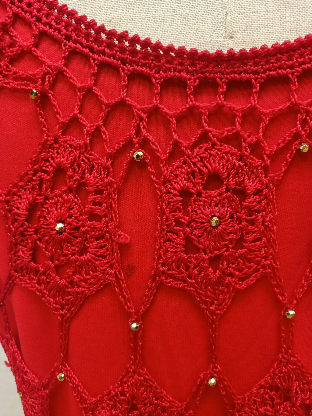 Beaded Crochet Shirt