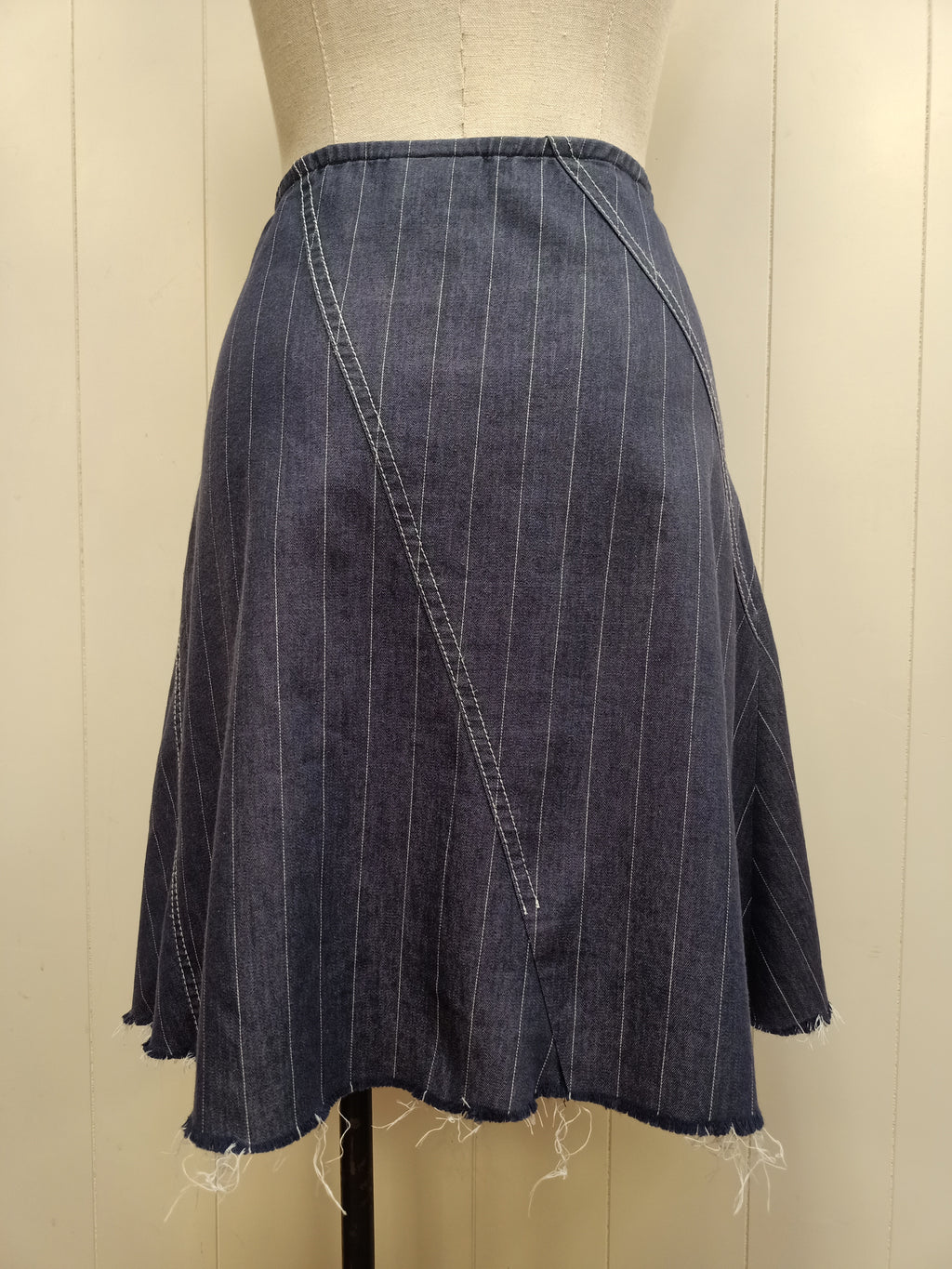 G2 George Gross Assymetric Pinstripe Skirt